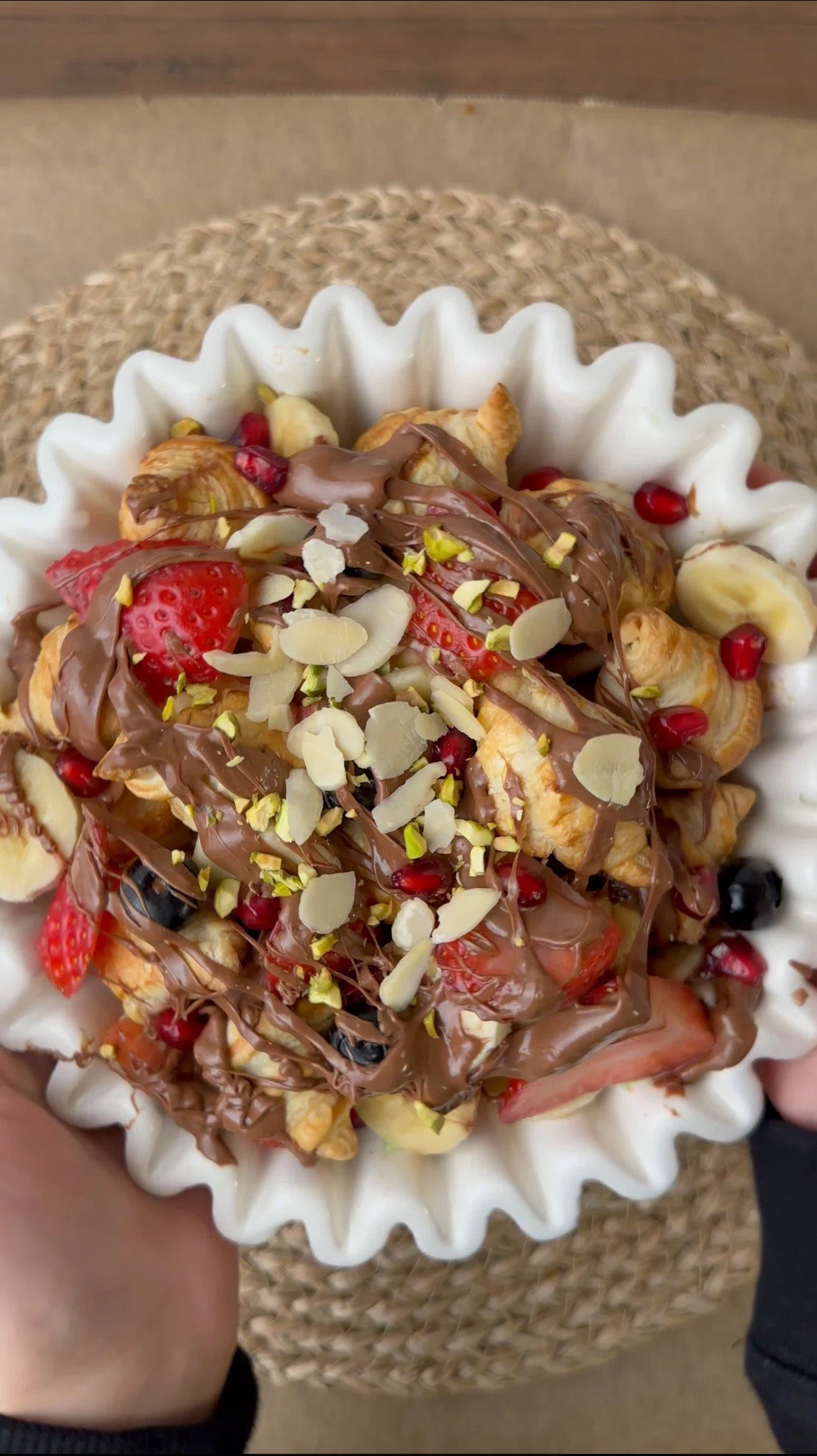 Mini Croissant Choco Fruit Bowl
