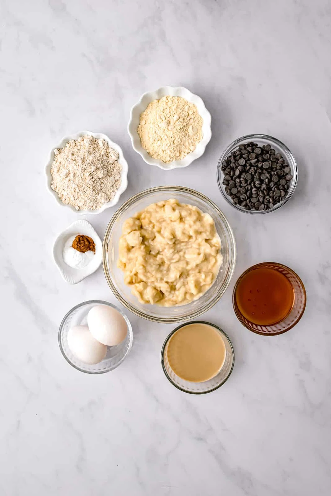 Banana Tahini Chocolate Chip Muffins