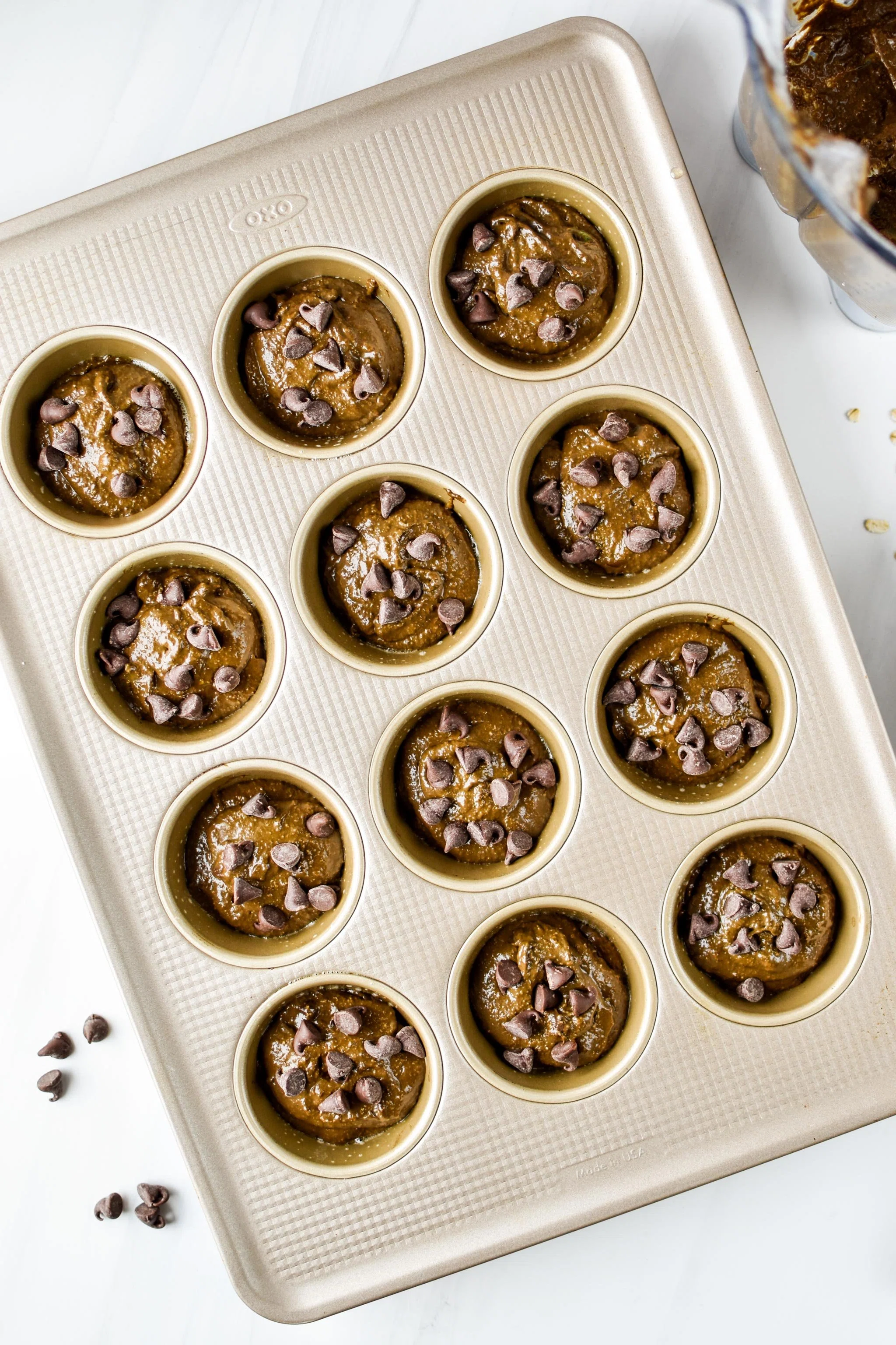 Chocolate Spinach Blender Muffins