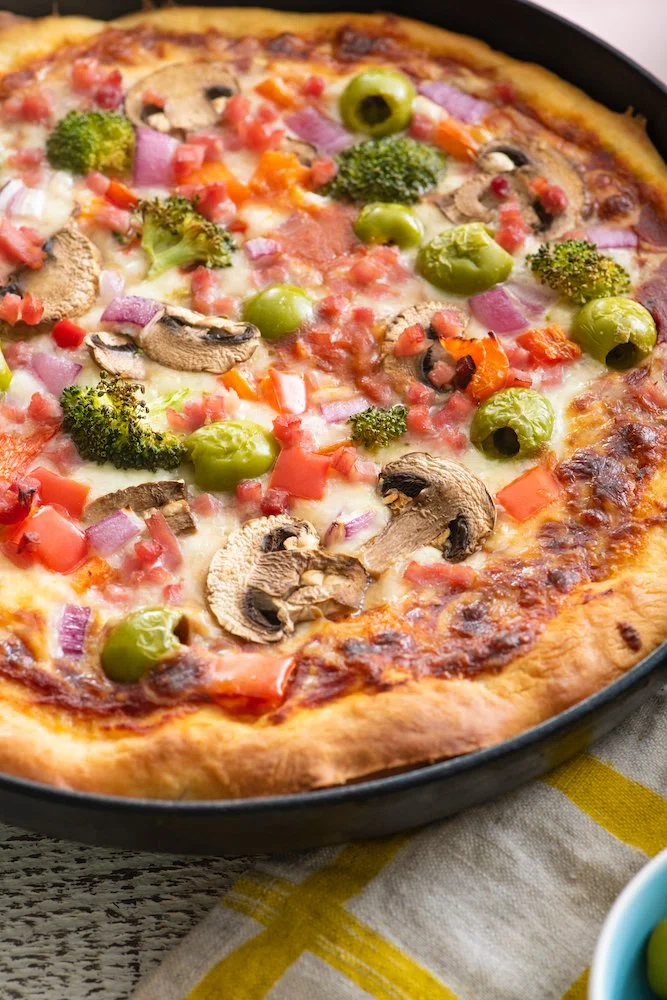 Deep Dish Cast Iron Pizza