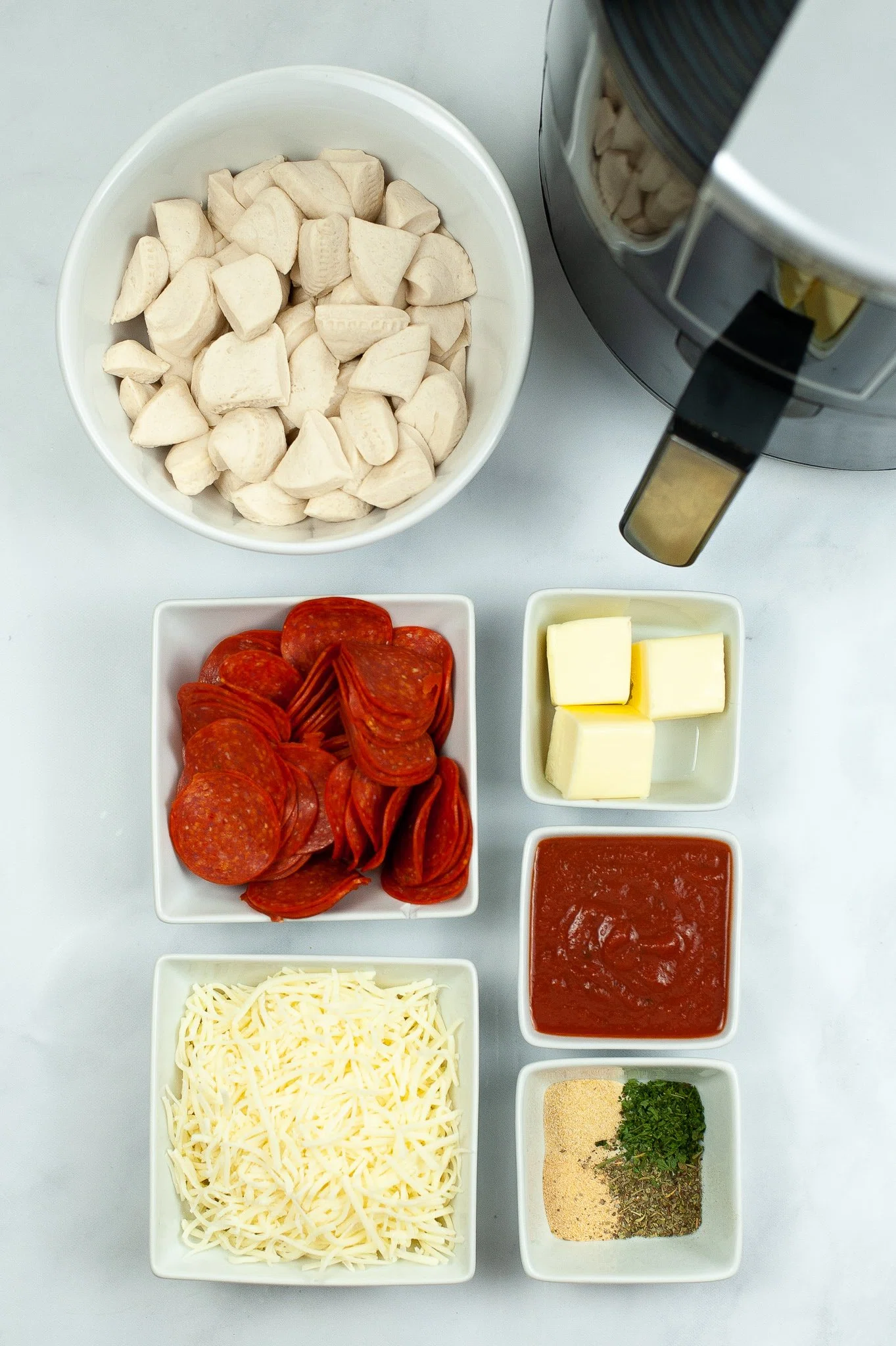 Air Fryer Pull Apart Pizza Bread