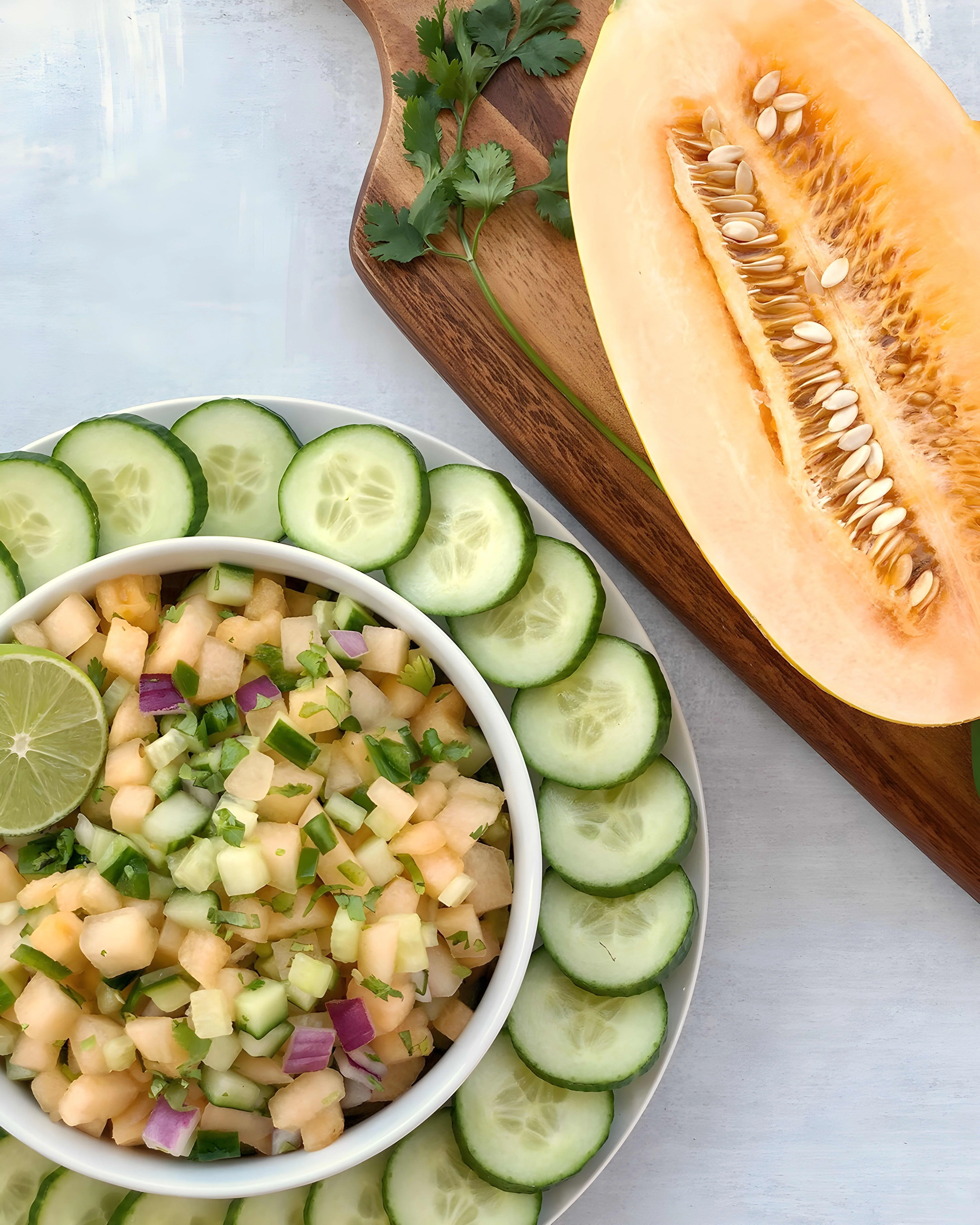 Melon Cucumber Salsa