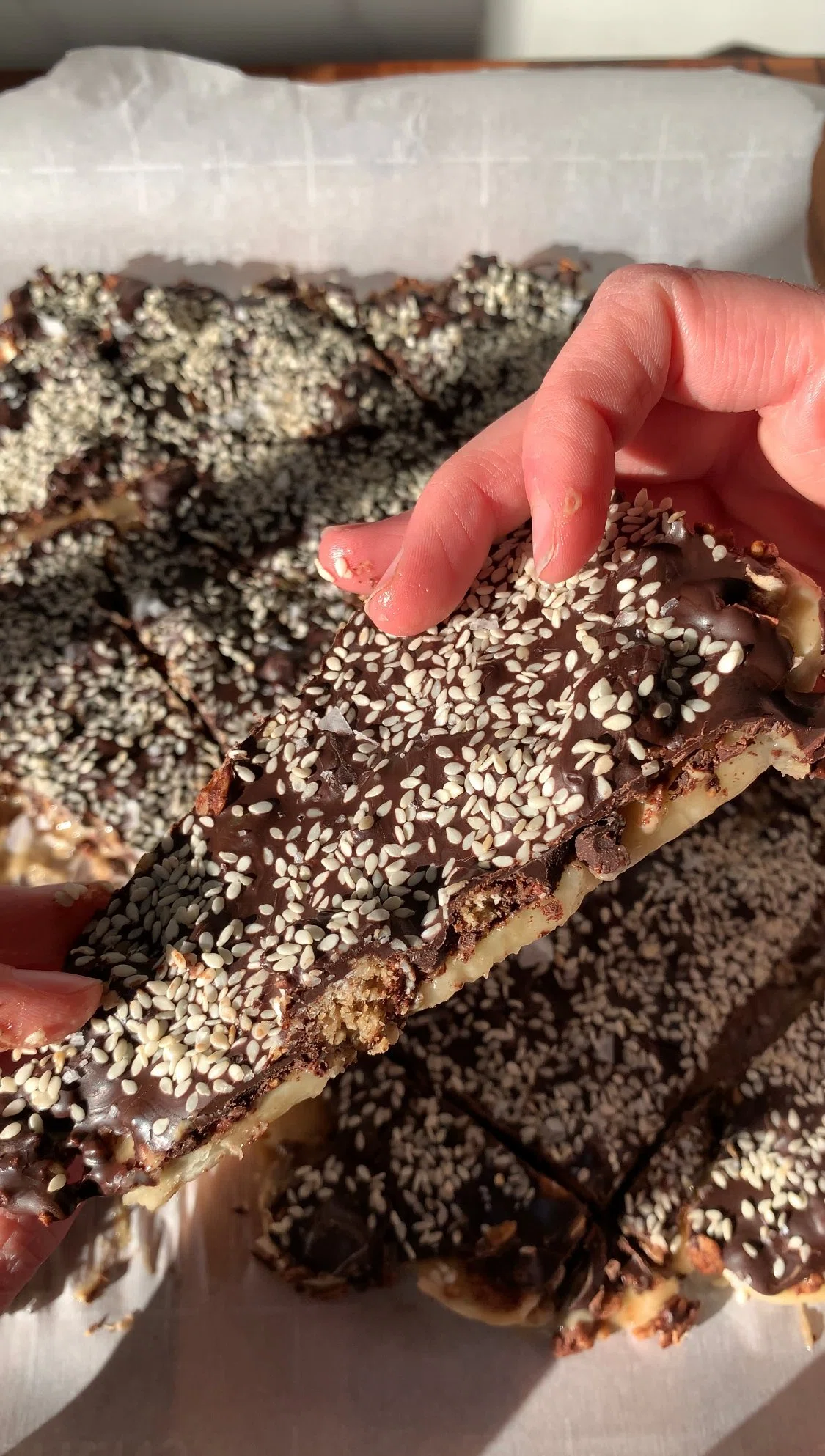 Sesame Granola Banana Bark