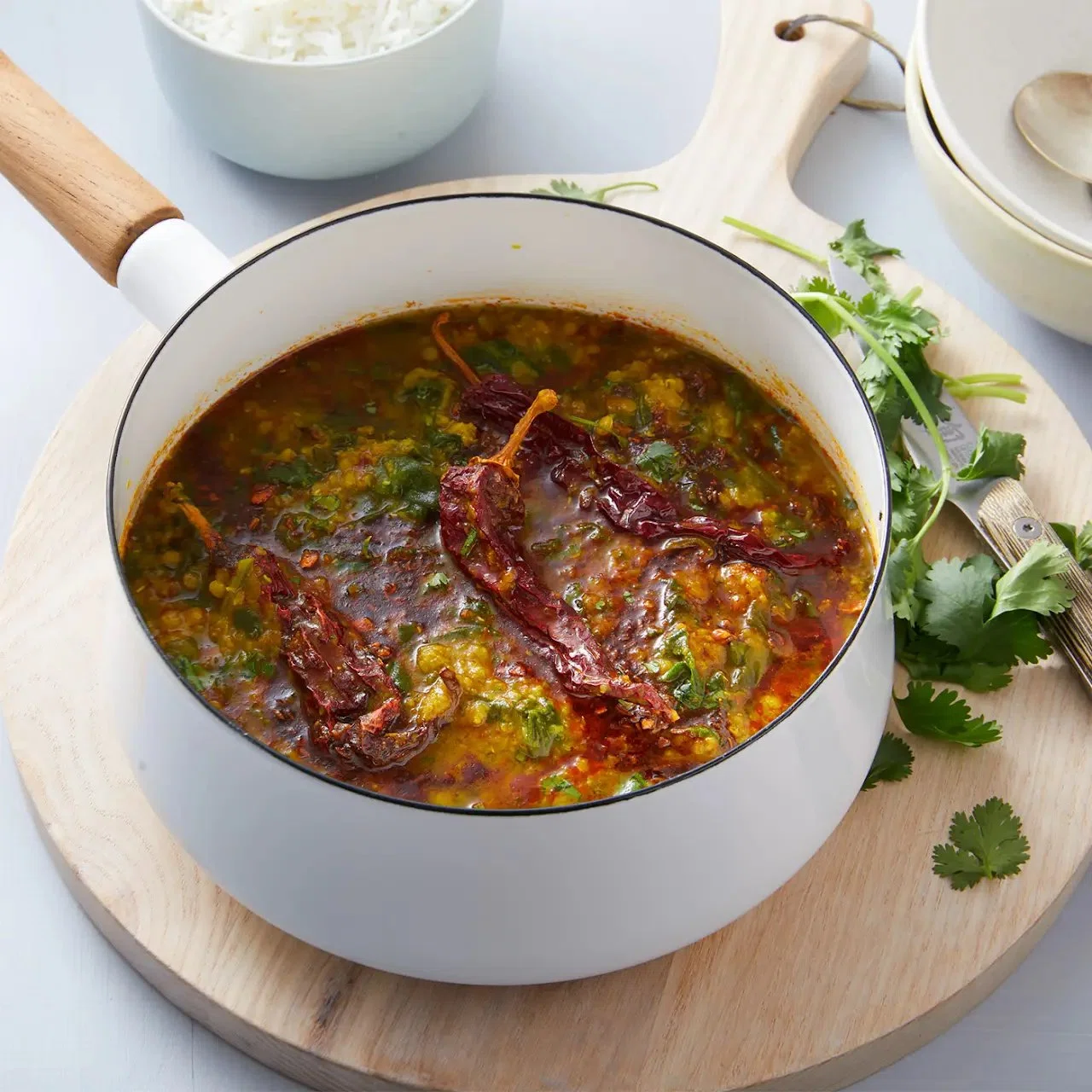 Favorite Indian Lentils and Spinach (Dal Palak)