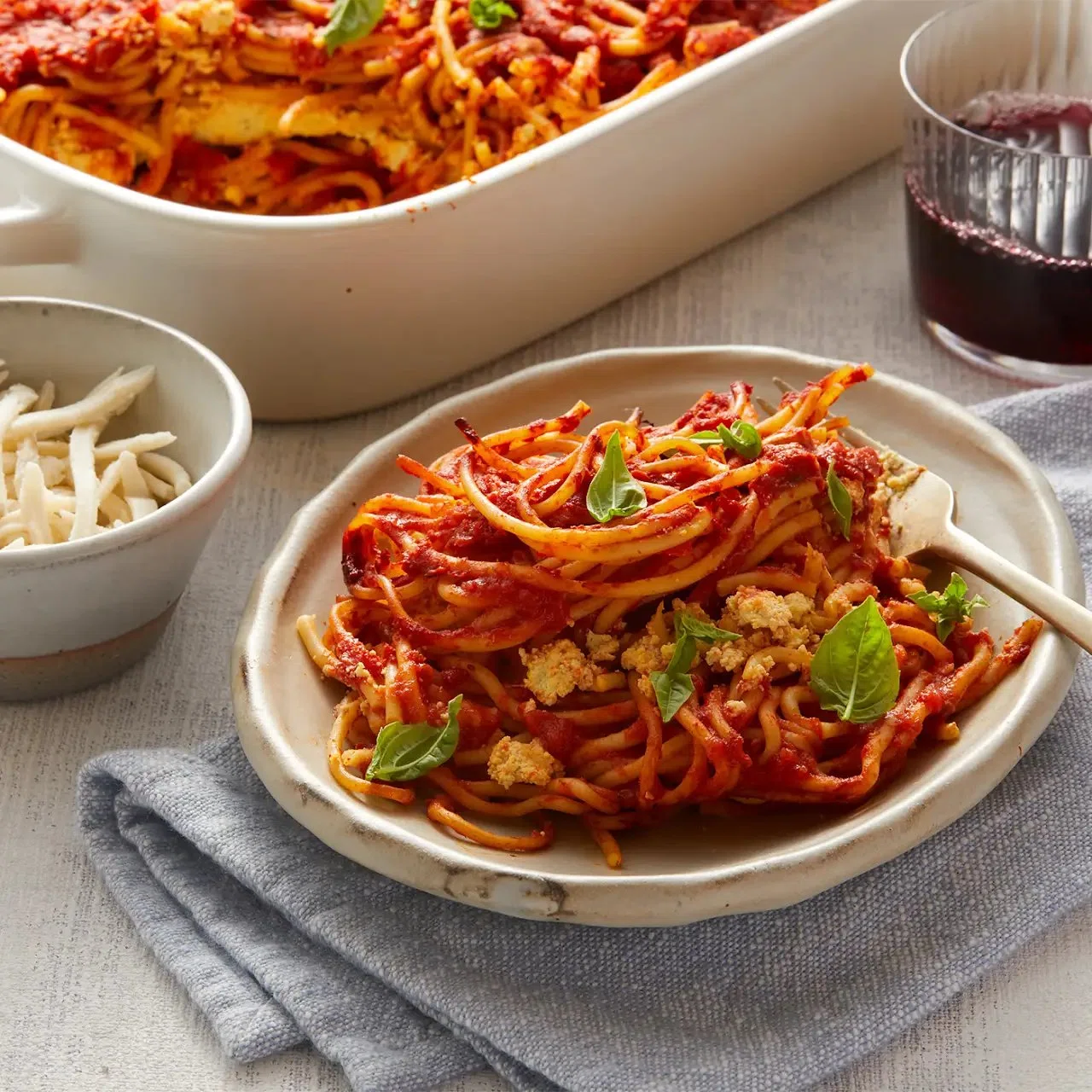 Vegan Baked Spaghetti