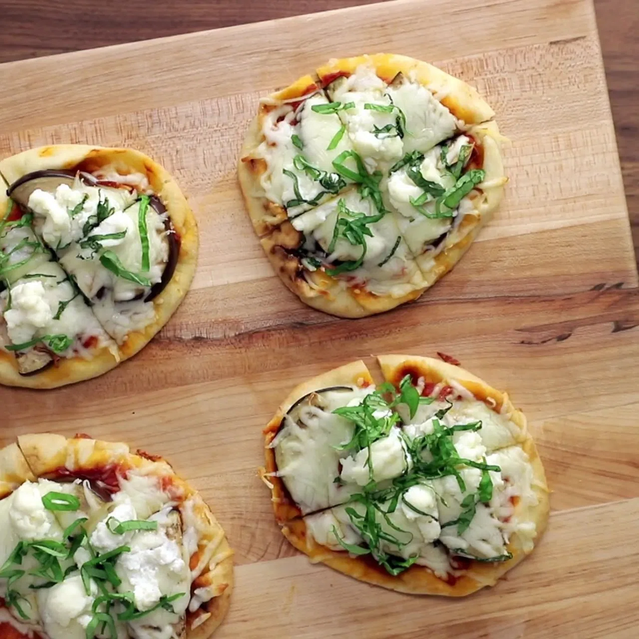 Quick & Easy Eggplant Naan Pizzas