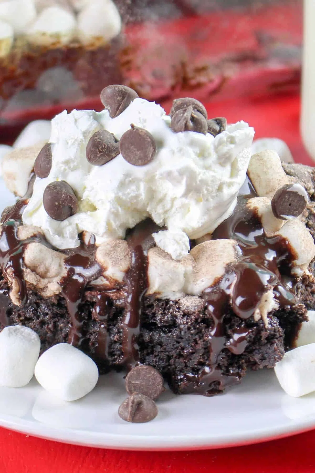 Hot Cocoa Chocolate Cake Dump Cake