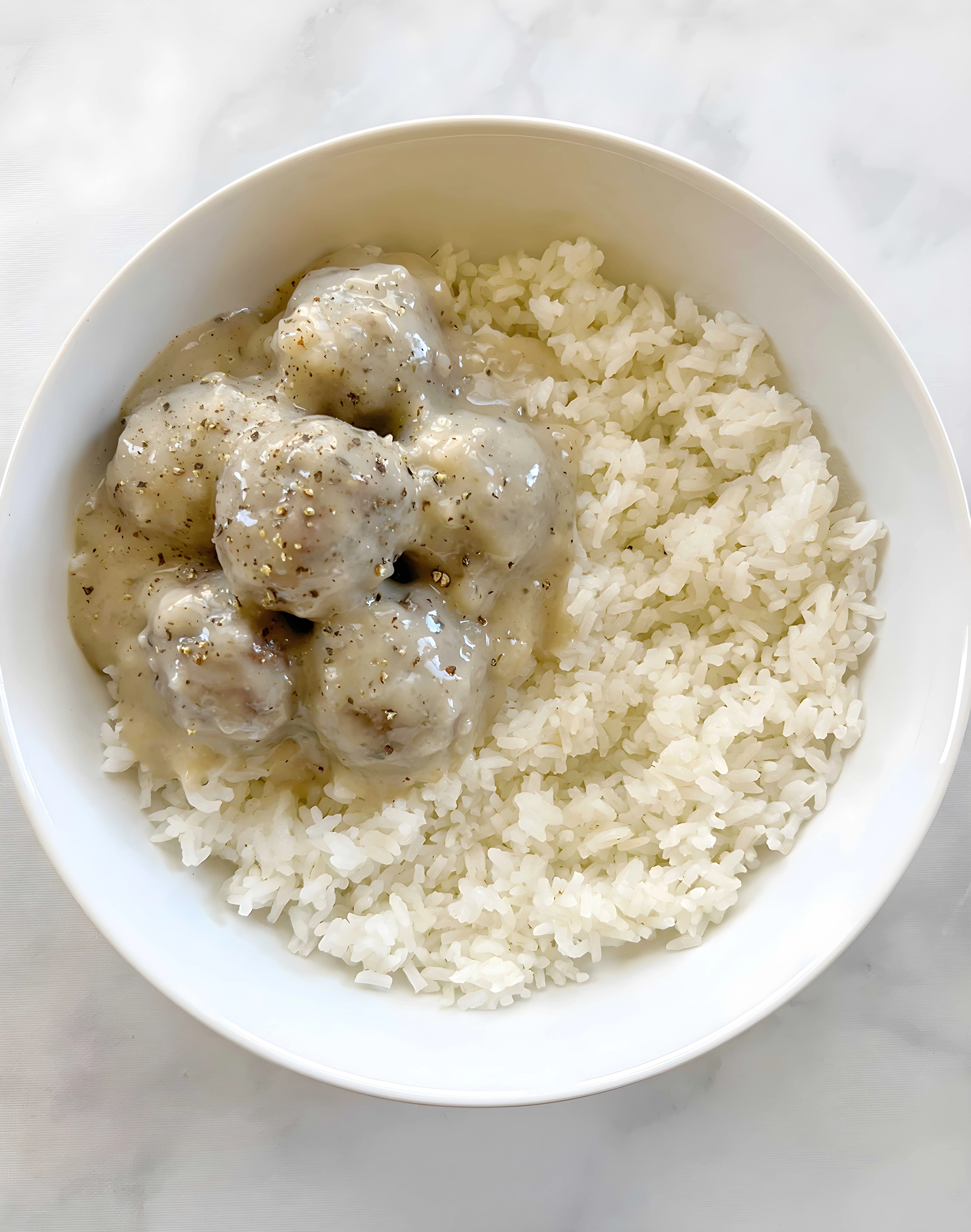 Meatballs and Rice