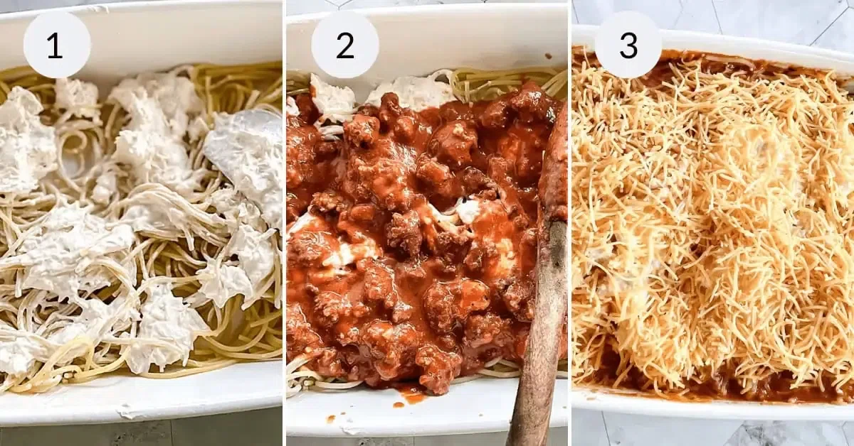 Cheesy Baked Spaghetti
