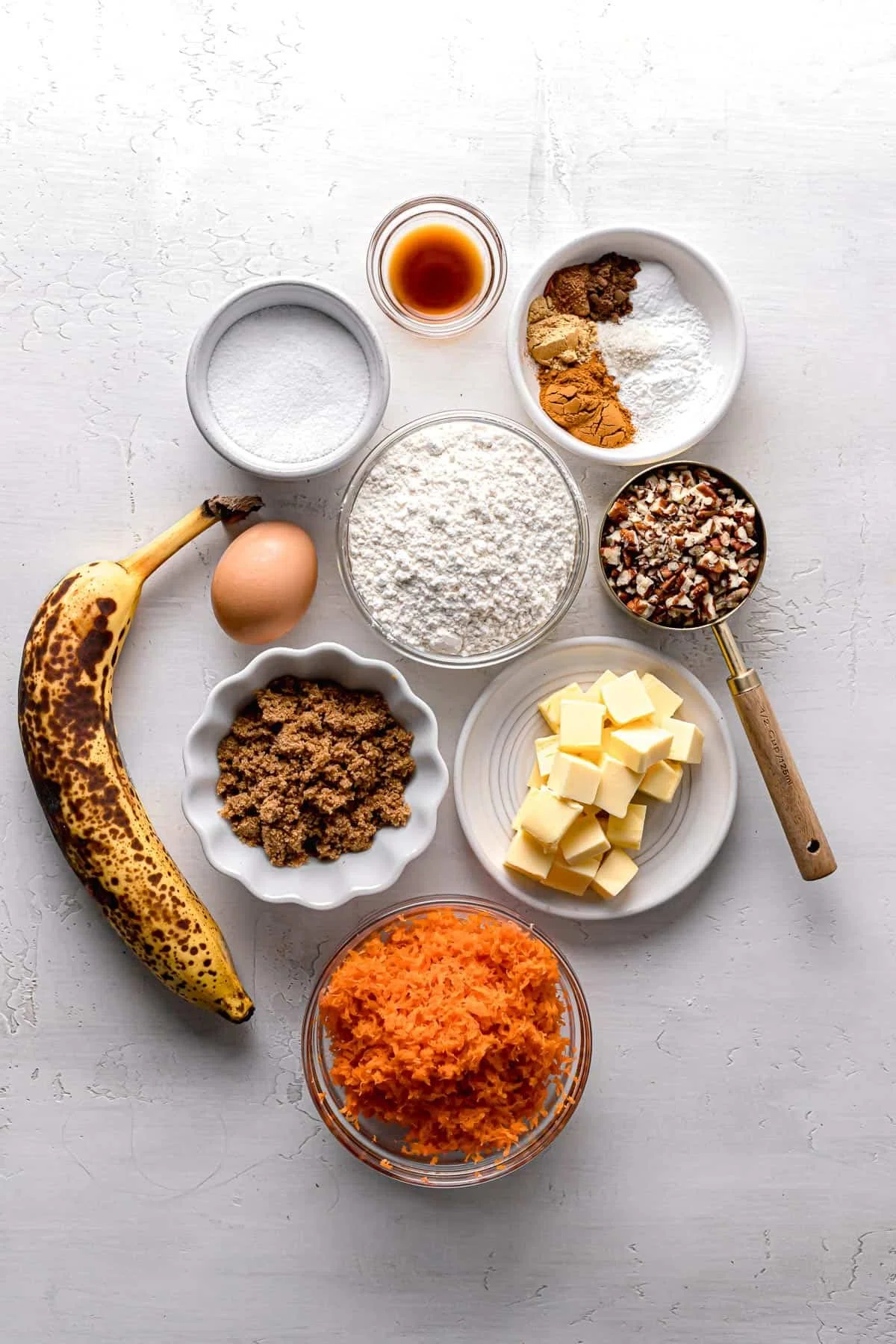 Small Batch Banana Carrot Muffins