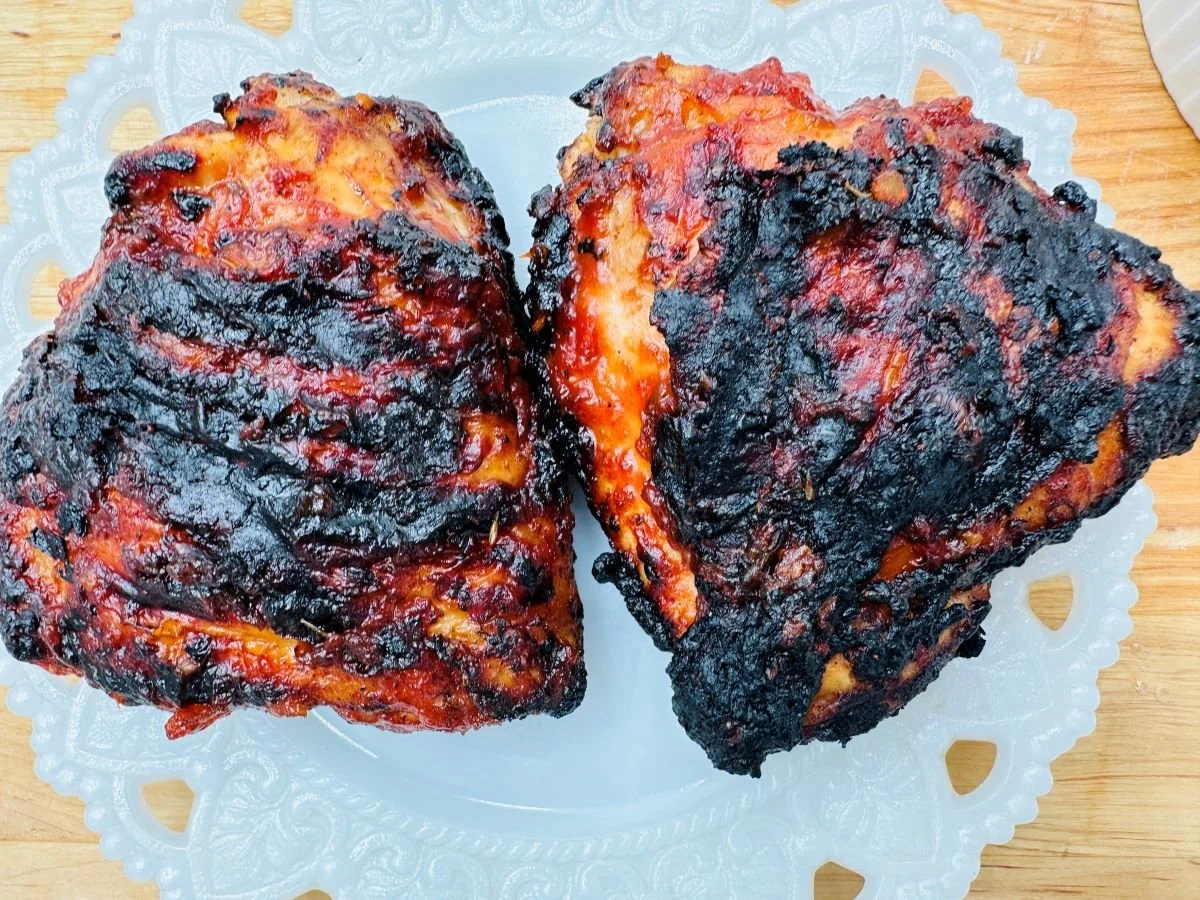 Grilled Barbecue Chicken Thighs
