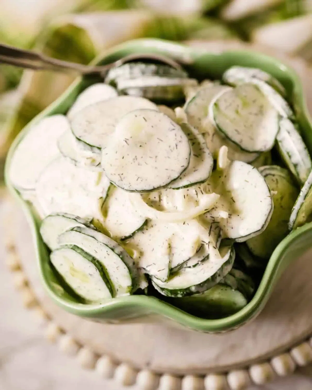 Creamy Cucumber Onion Salad