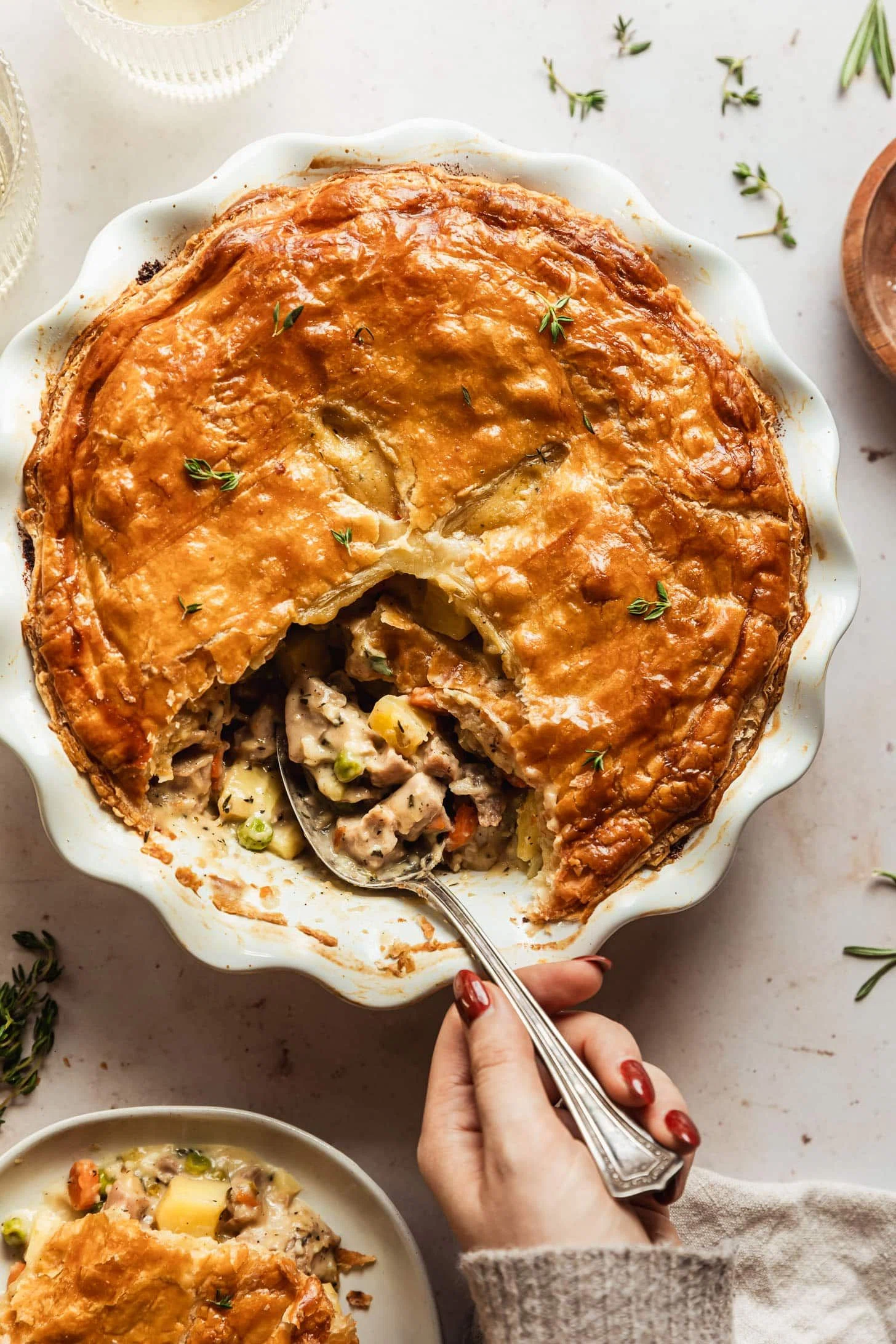Easy Turkey Pot Pie with Puff Pastry