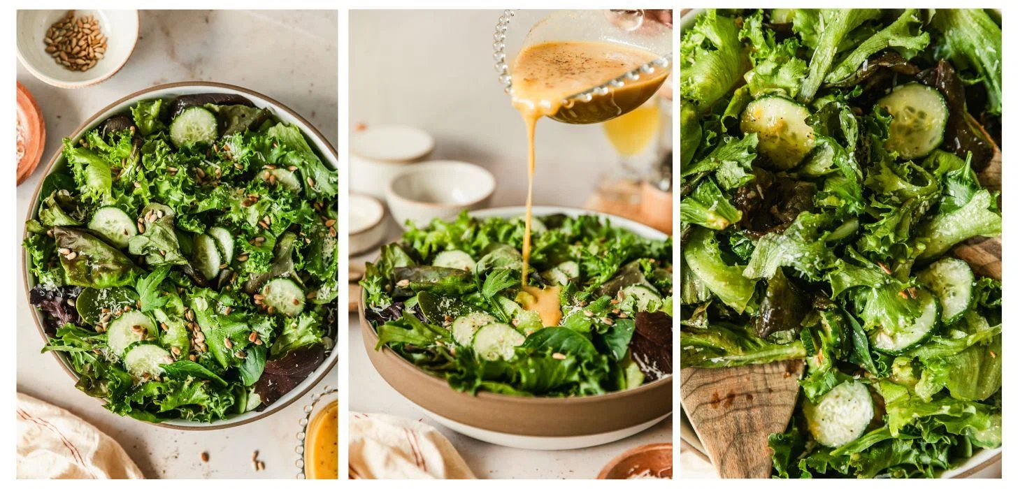 Green Salad with Sherry Shallot Dressing