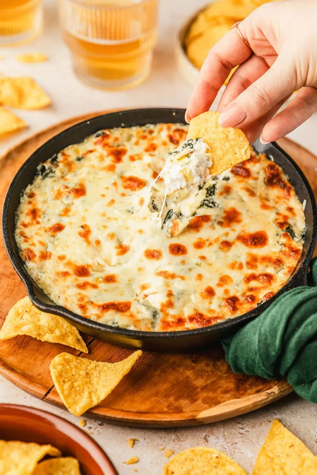 No Mayo Spinach Artichoke Dip