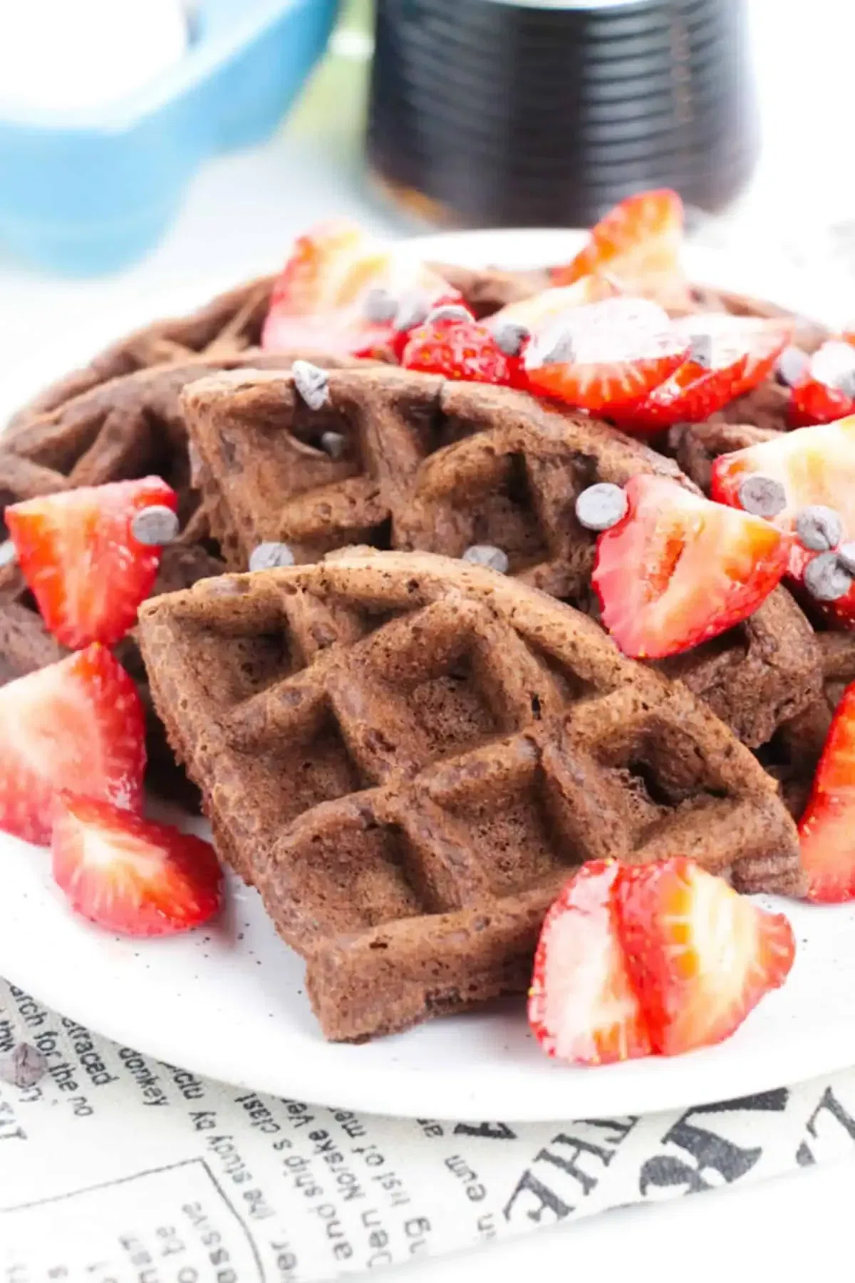 Cake Mix Chocolate Waffles