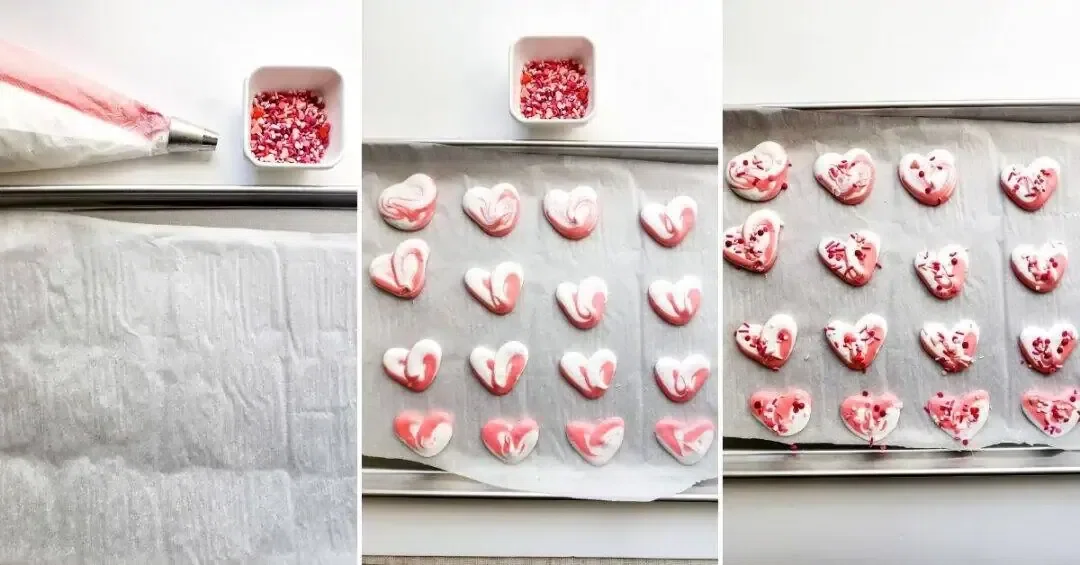 Valentine Meringue Cookies