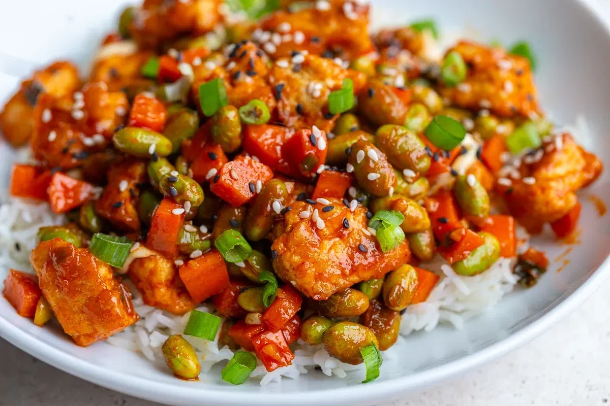 Gochujang Tofu & Edamame Stir Fry
