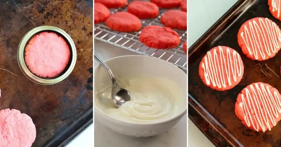 Strawberry Cake Mix Cookies
