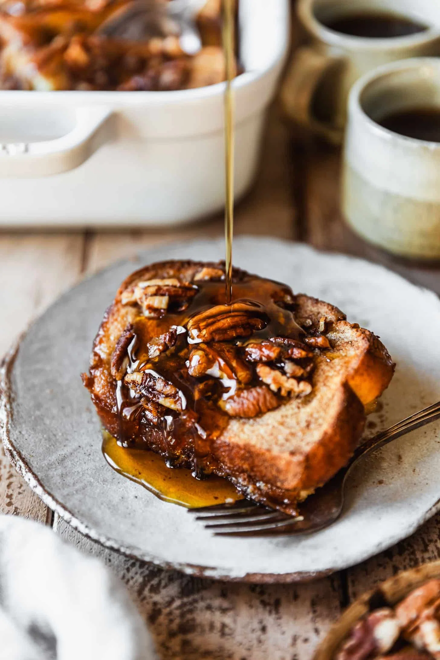 Brioche French Toast Casserole with Pecans