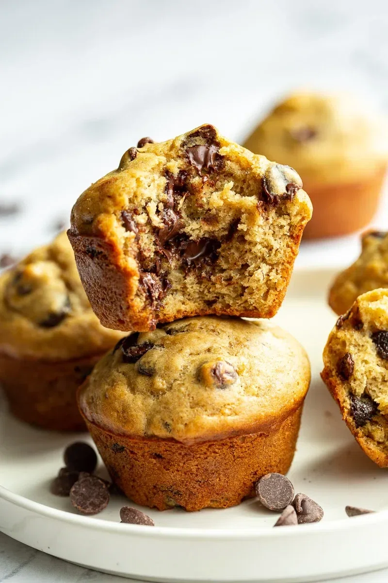 Chocolate Chip Vegan Muffins (with Banana)