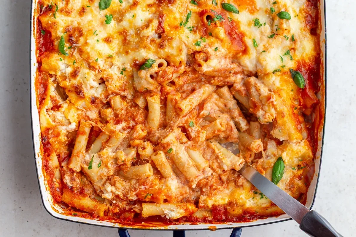 Easy Baked Ziti Without Meat