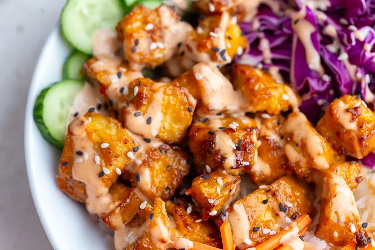 Bang Bang Tofu (Air Fryer or Pan Fried)