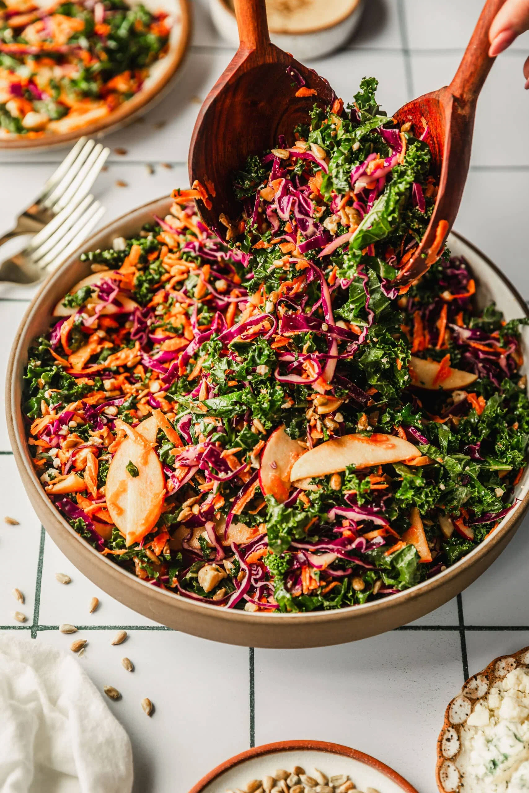 Kale and Apple Slaw with Honey Dijon Dressing