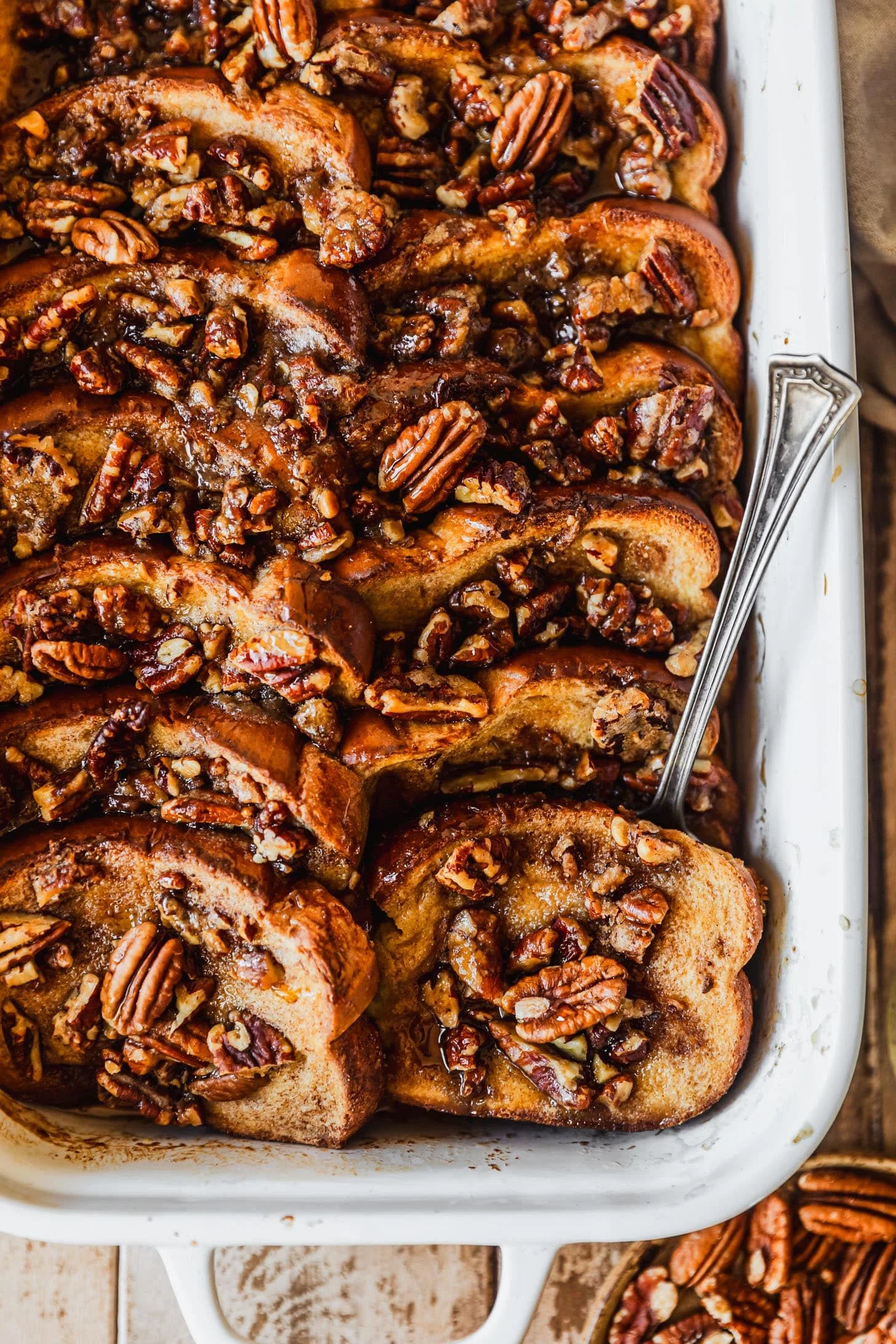 Brioche French Toast Casserole with Pecans