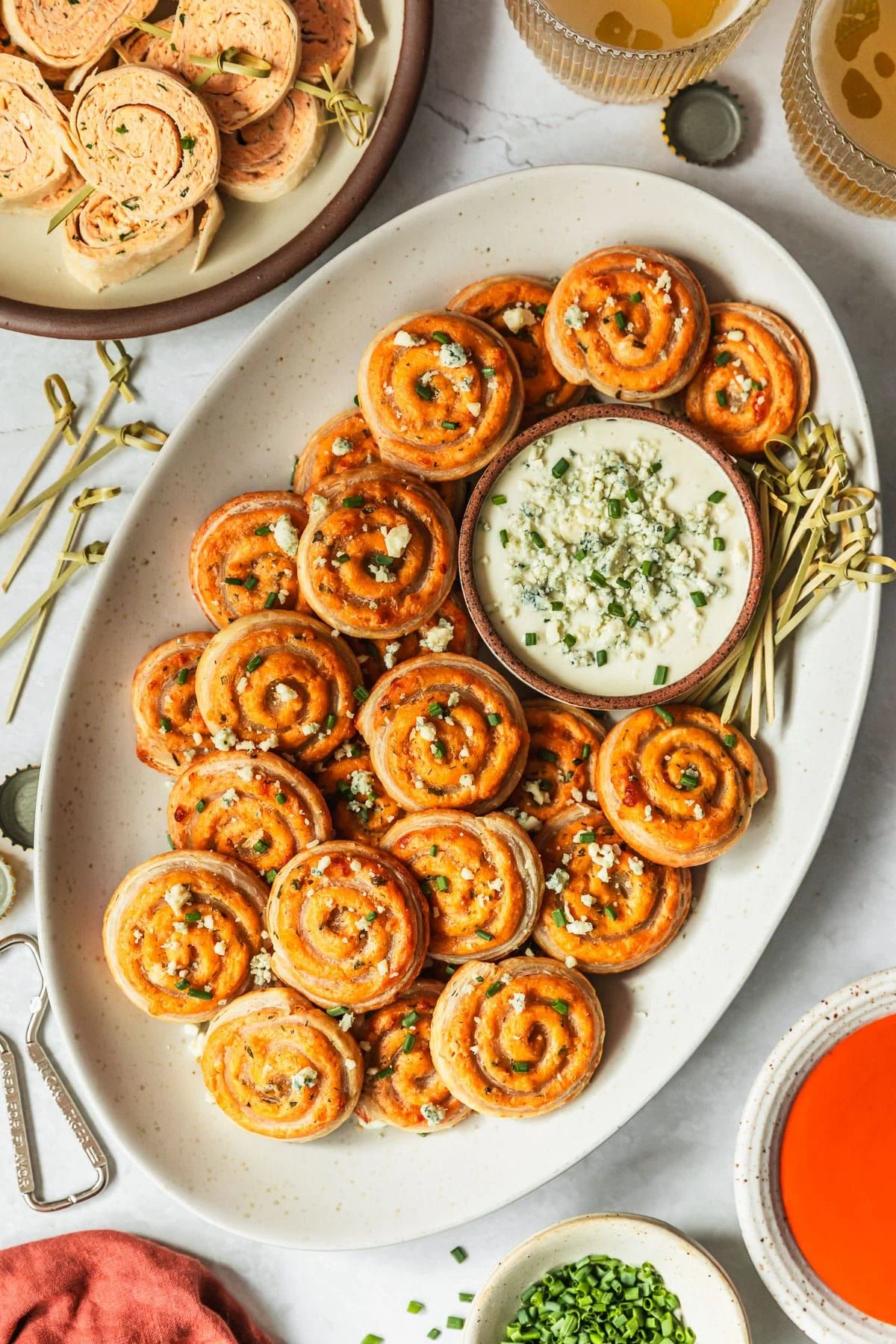 Buffalo Chicken Pinwheels