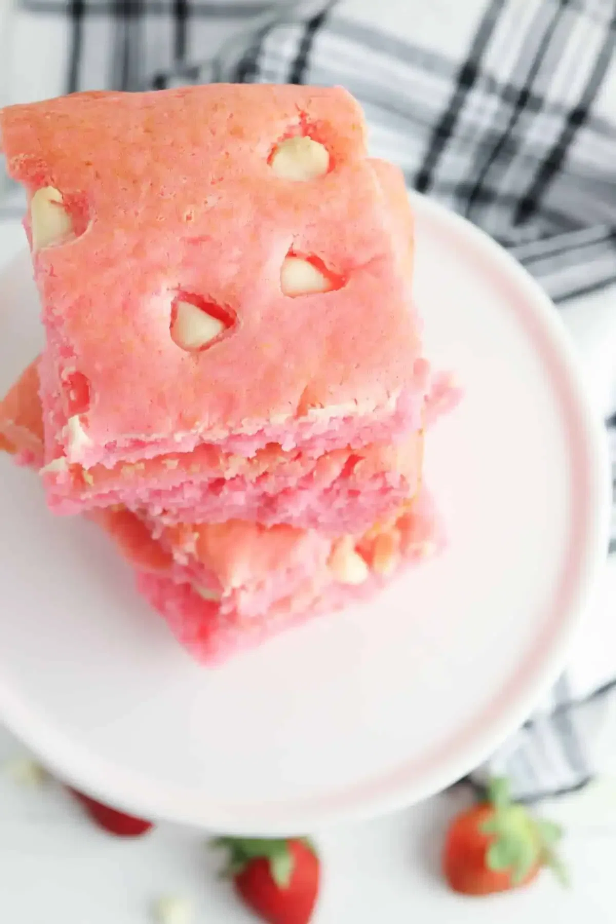 Cake Mix Strawberry Brownies