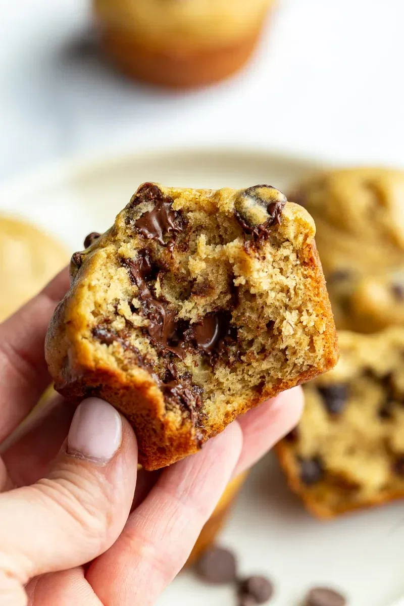 Chocolate Chip Vegan Muffins (with Banana)