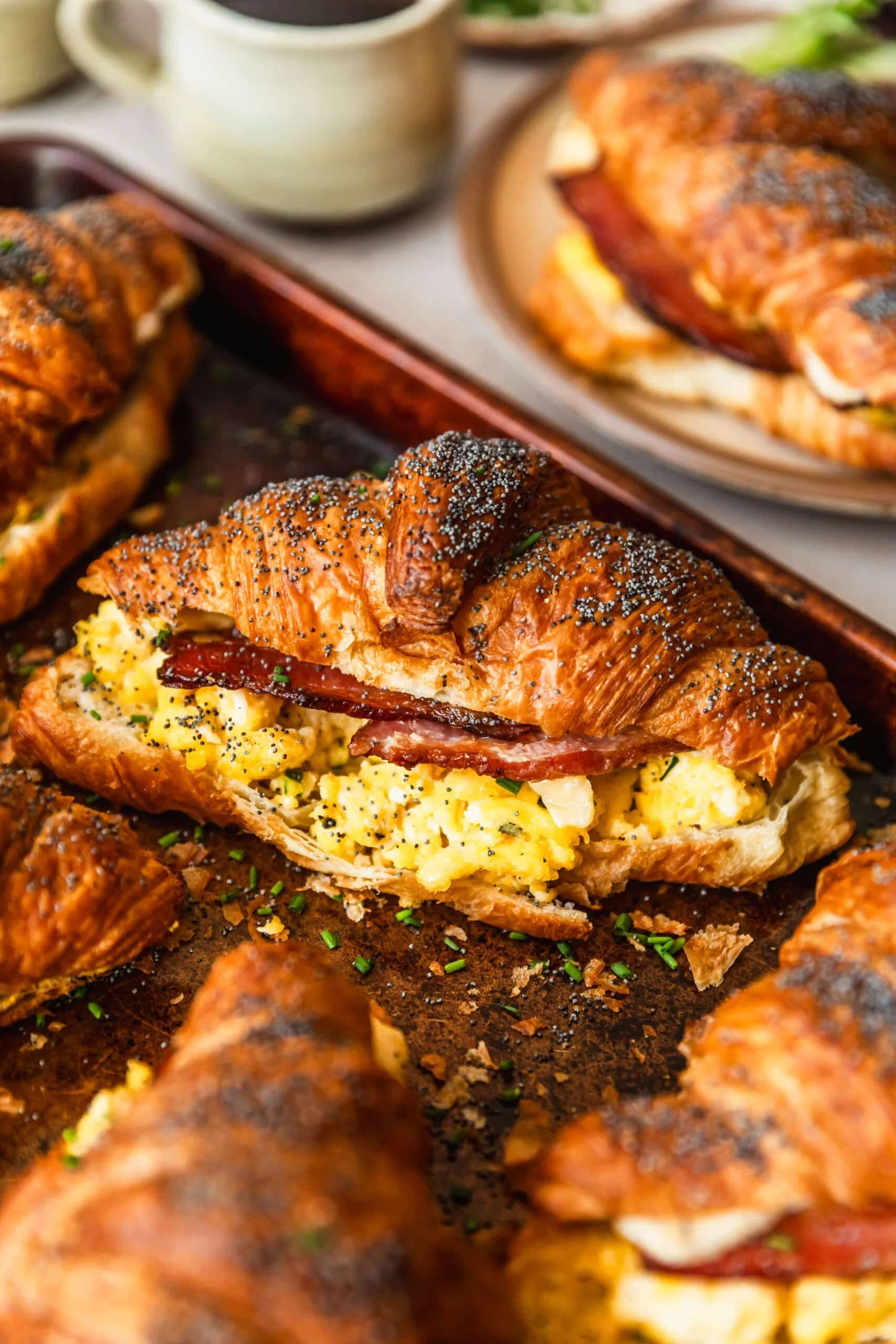 Sheet Pan Bacon, Egg, and Cheese Croissant Sandwiches