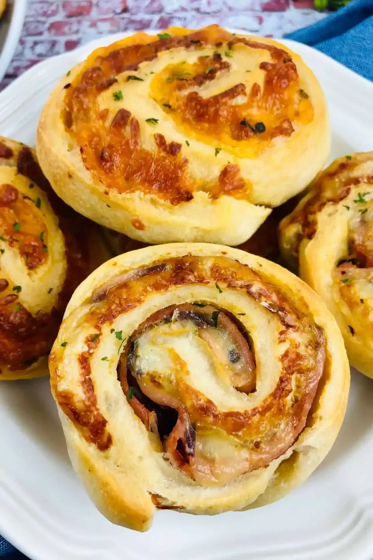Baked Ham and Cheese Roll Ups
