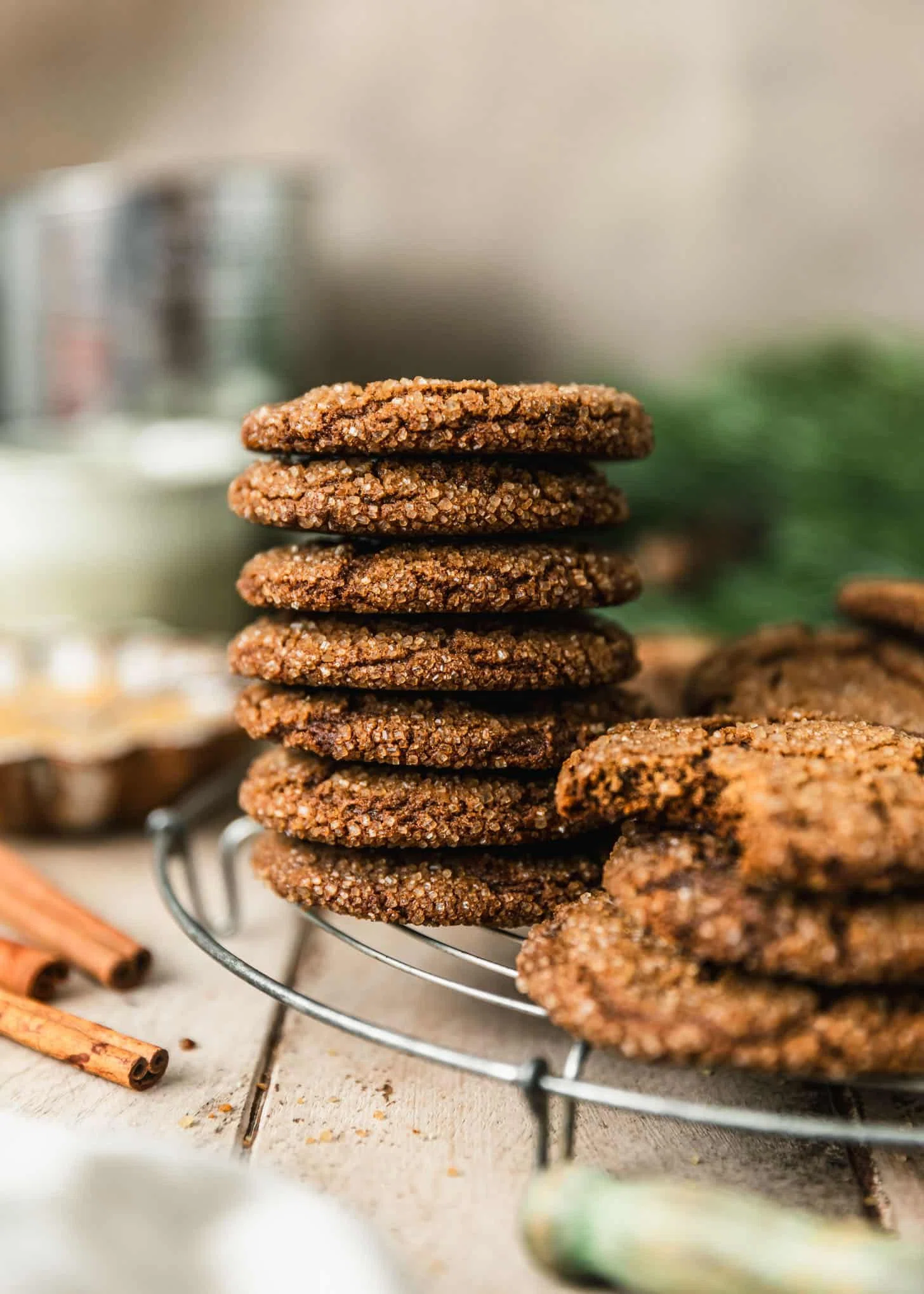 Chewy Molasses Crinkle Cookies