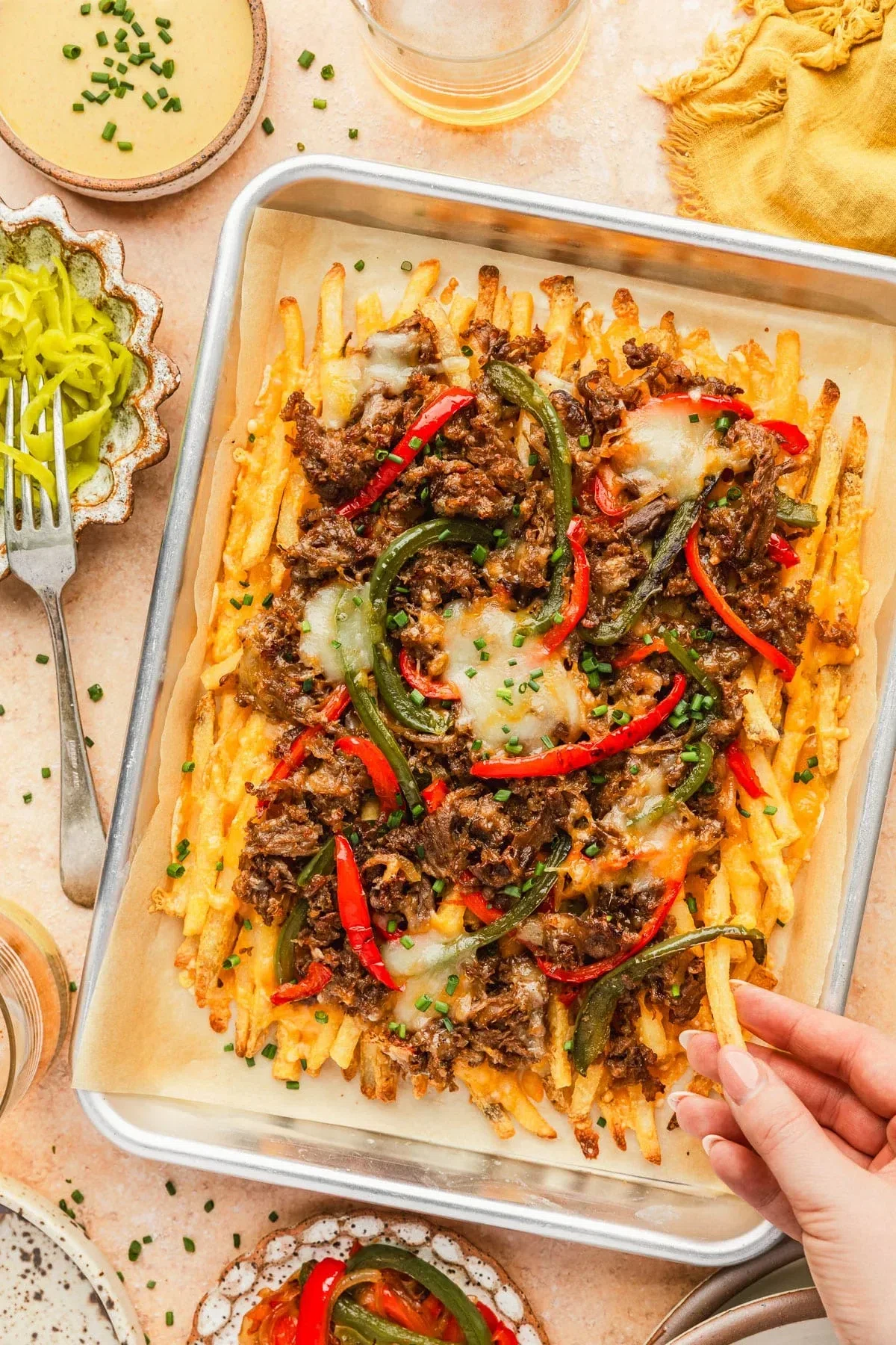 Extra Cheesy Loaded Cheesesteak Fries