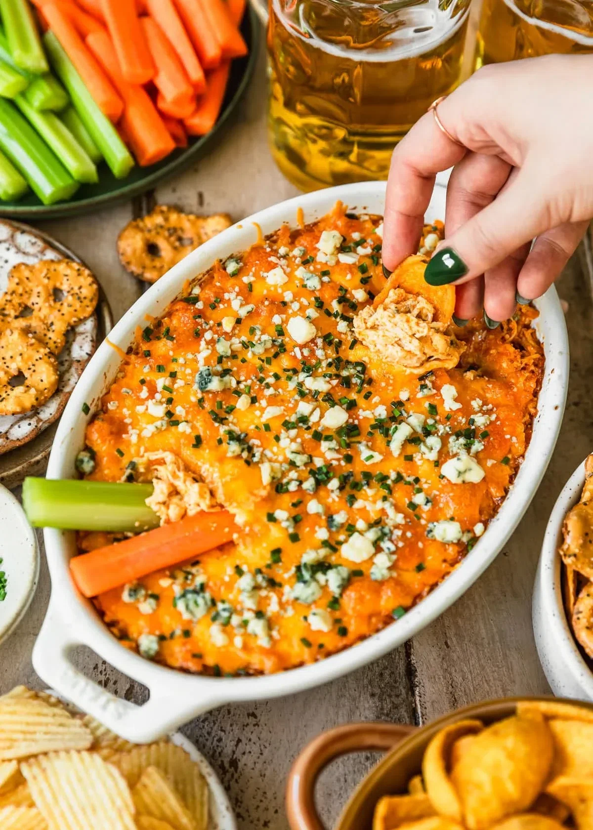 The Best Slow Cooker Buffalo Chicken Dip