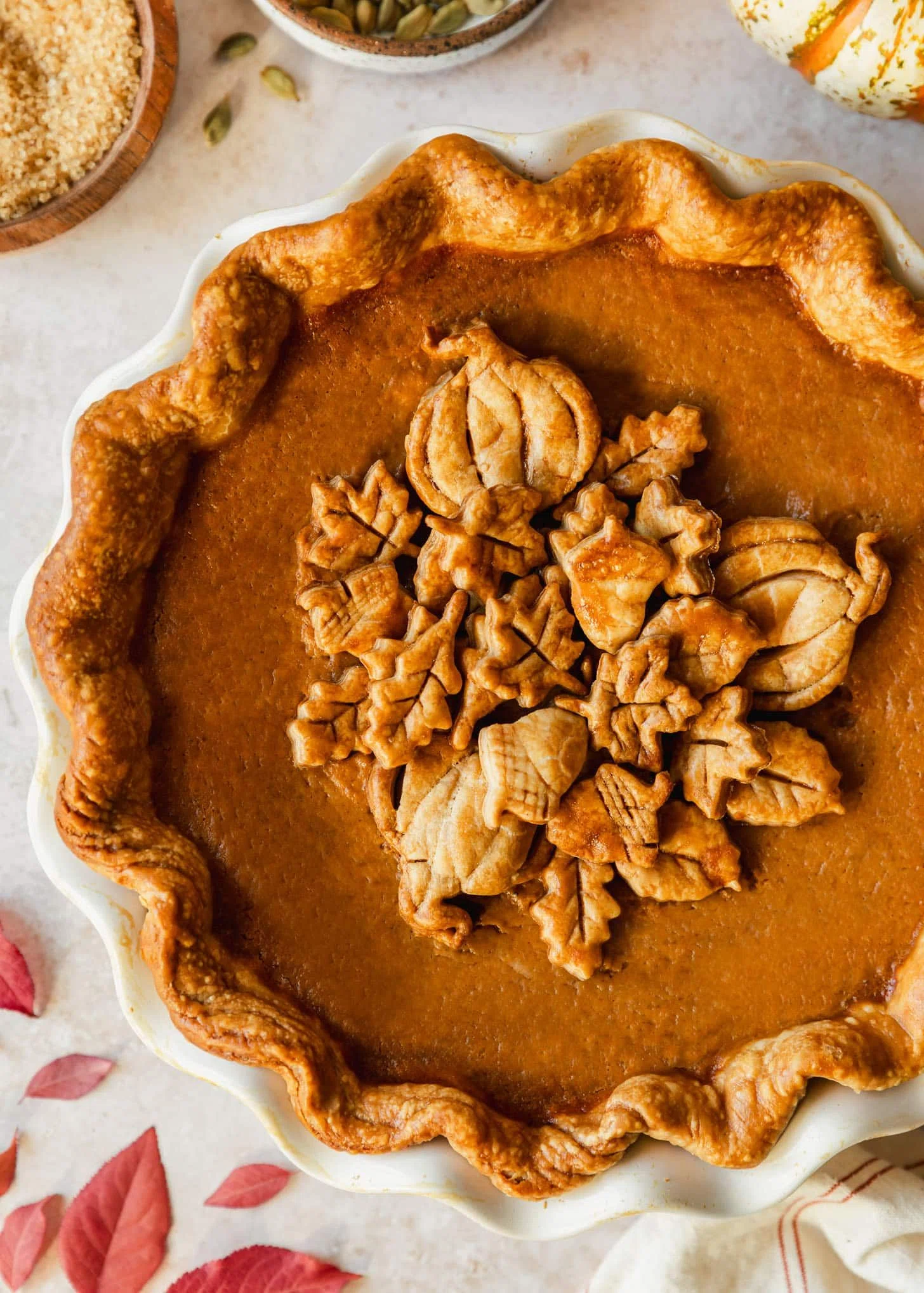 Easy Pumpkin Custard Pie with Cardamom