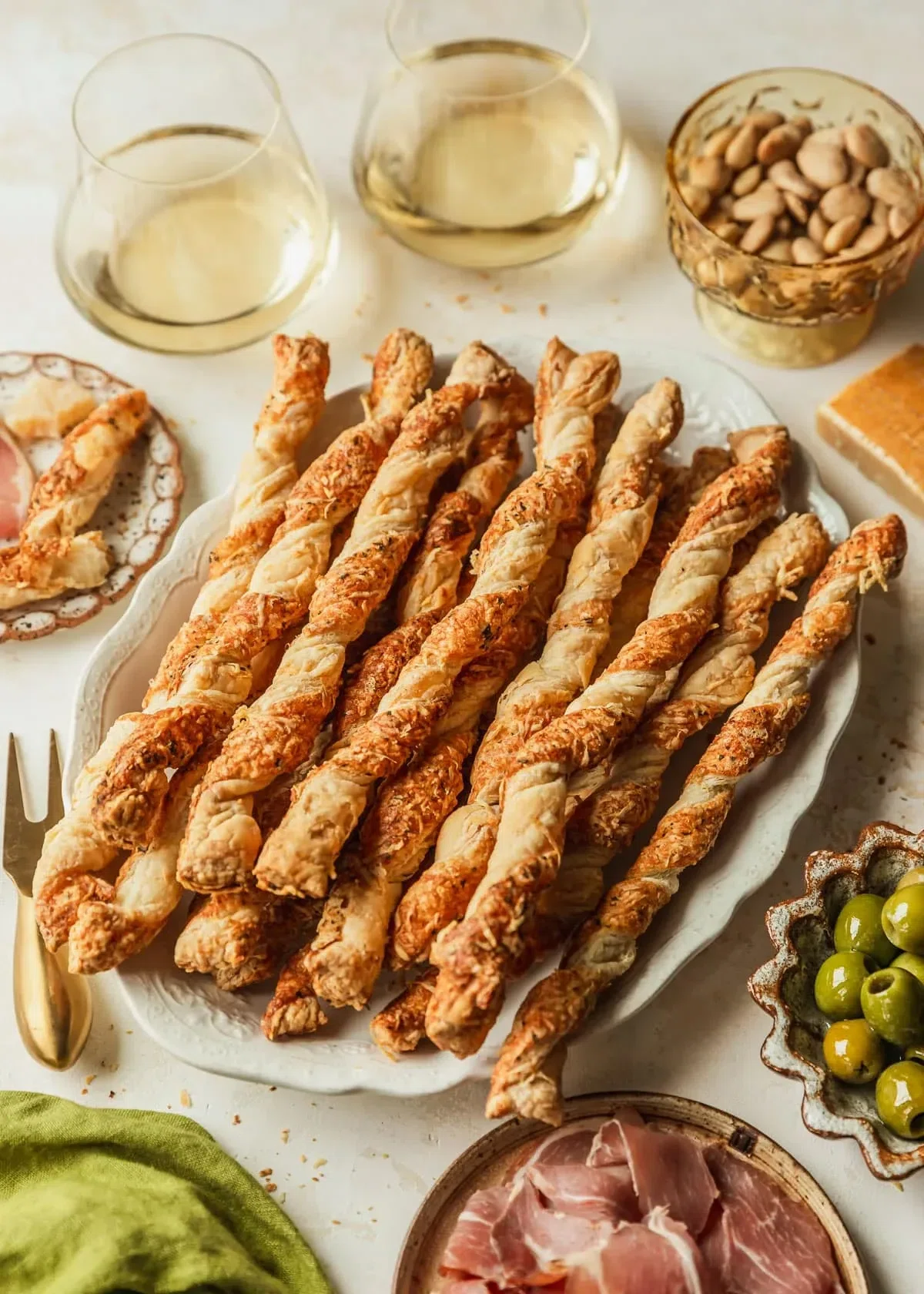 Savory Parmesan Cheese Puff Pastry Twists