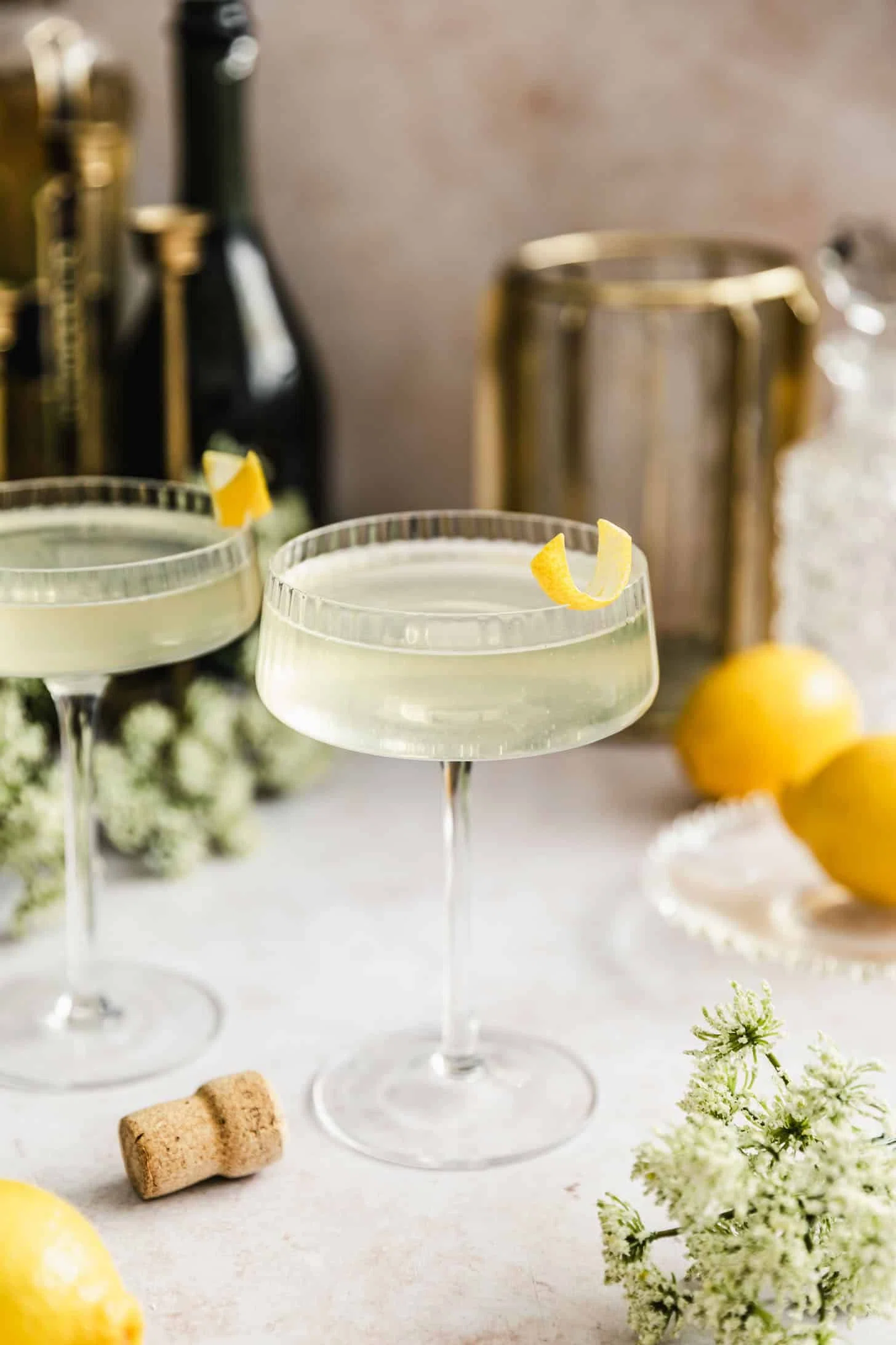 French 77 Cocktail with Gin