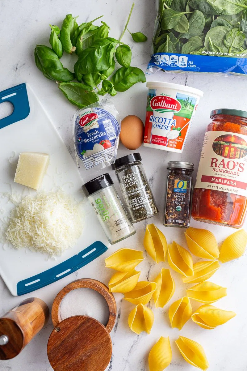 Spinach and Ricotta Stuffed Shells