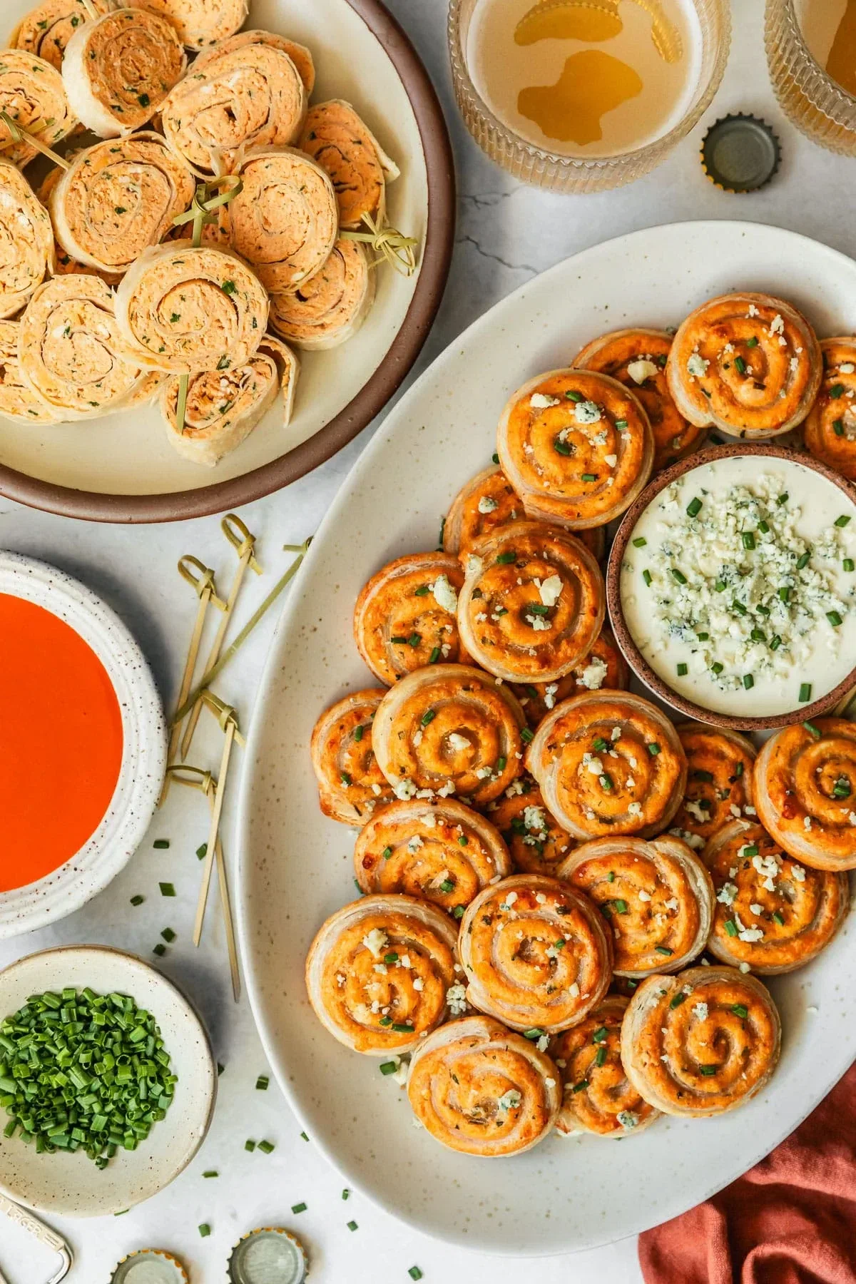 Buffalo Chicken Pinwheels