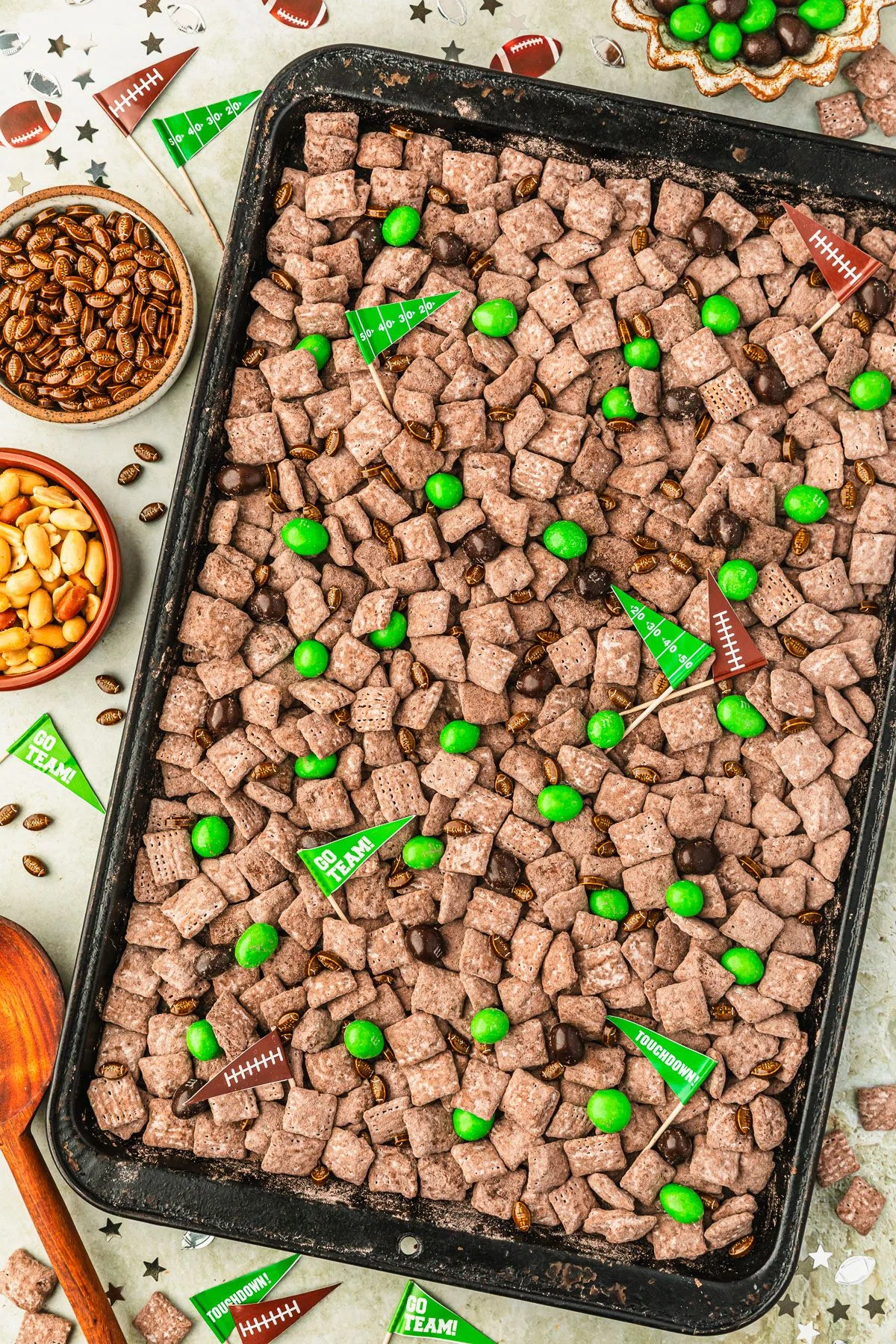 Easy Football Muddy Buddies for Game Day