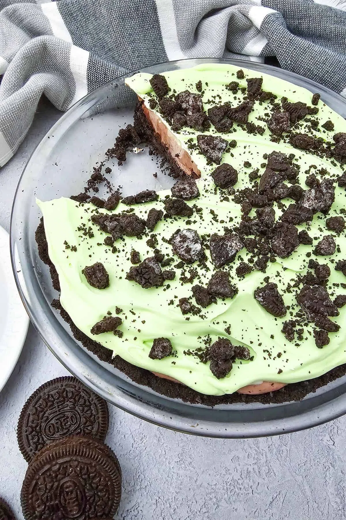 Mint Oreo Pudding Pie
