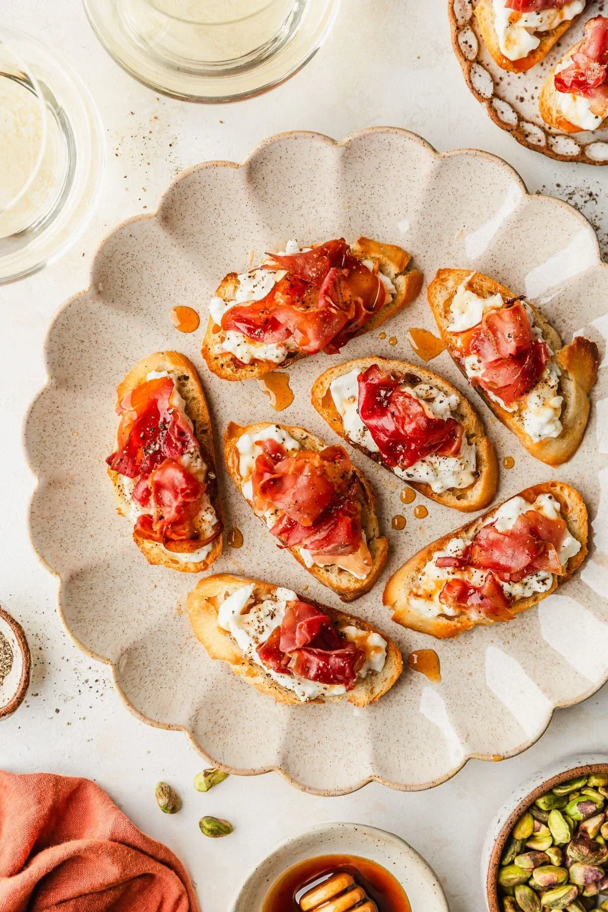 Crispy Prosciutto & Burrata Crostini