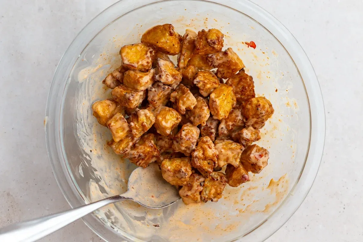 Bang Bang Tofu (Air Fryer or Pan Fried)