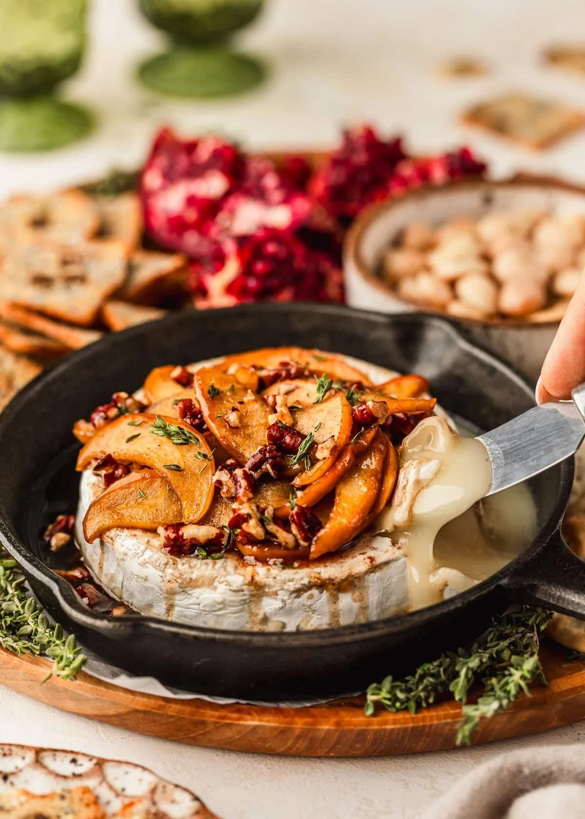 Apple Baked Brie with Pecans