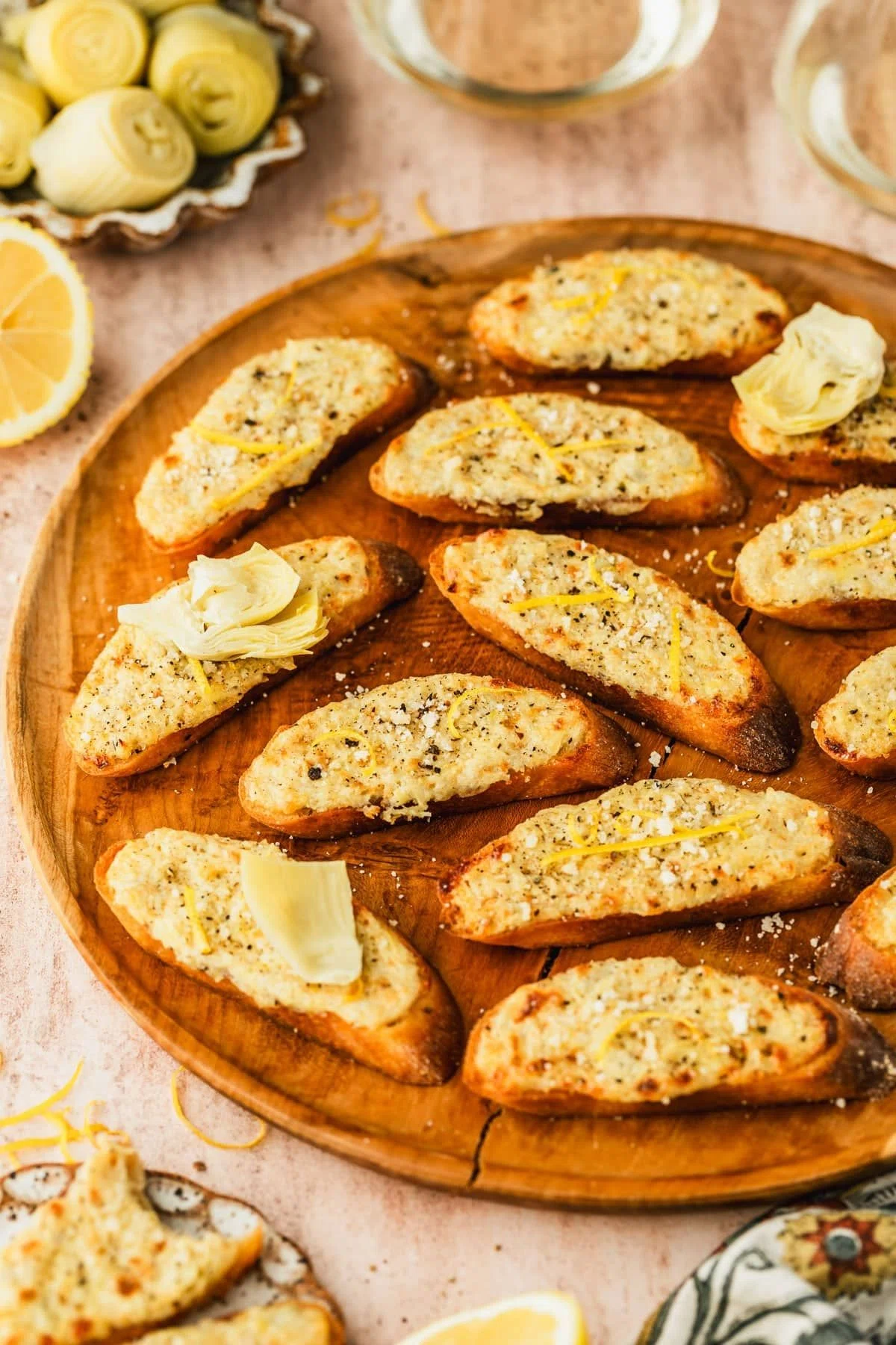 Lemony Artichoke Bruschetta