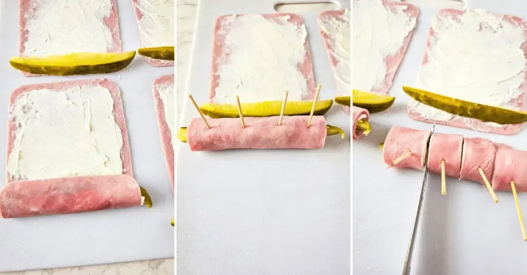 Ham and Pickle Roll Ups