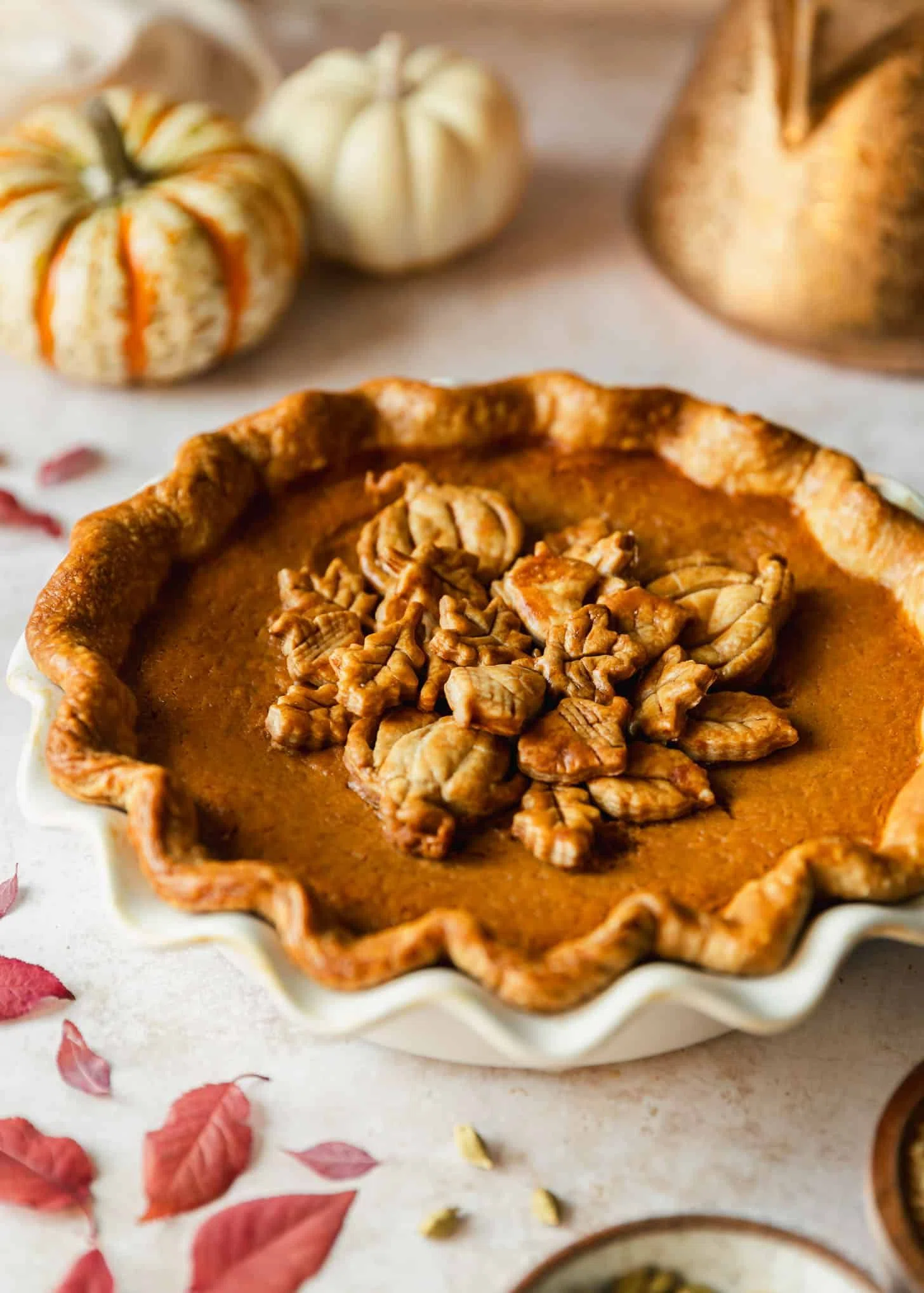 Easy Pumpkin Custard Pie with Cardamom